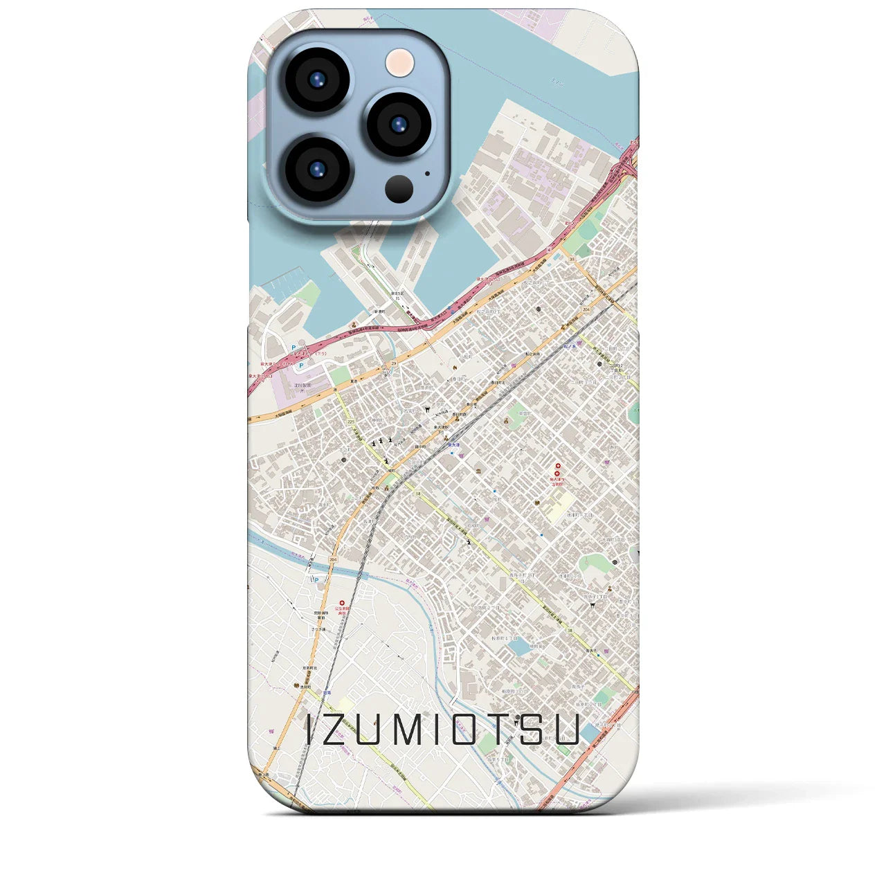 【泉大津(大阪府)】地図柄iPhoneケース(バックカバータイプ)