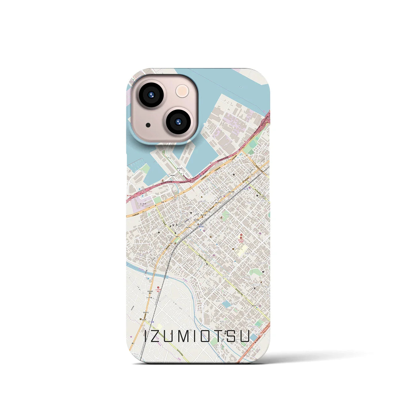 【泉大津(大阪府)】地図柄iPhoneケース(バックカバータイプ)