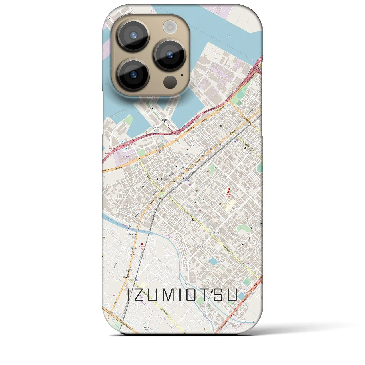 【泉大津(大阪府)】地図柄iPhoneケース(バックカバータイプ)