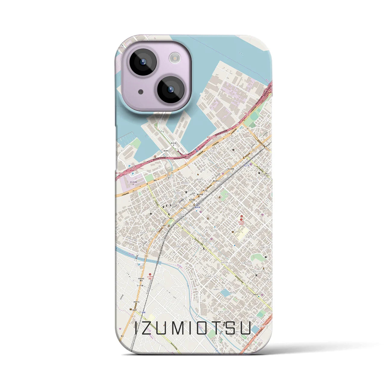 【泉大津(大阪府)】地図柄iPhoneケース(バックカバータイプ)