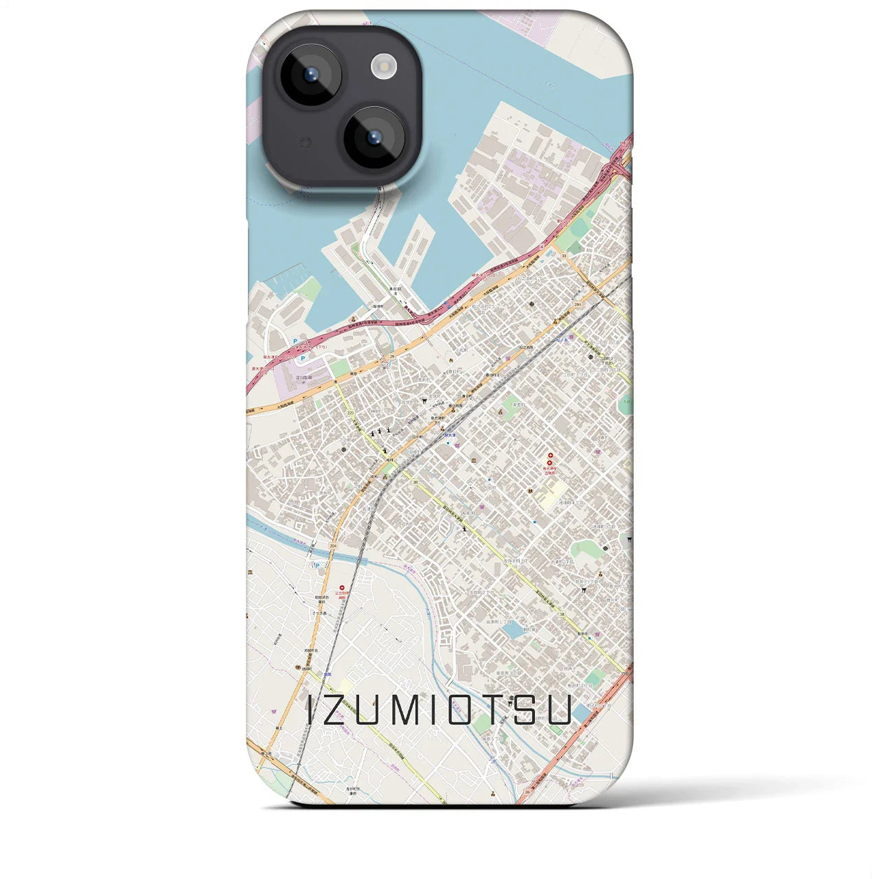 【泉大津(大阪府)】地図柄iPhoneケース(バックカバータイプ)