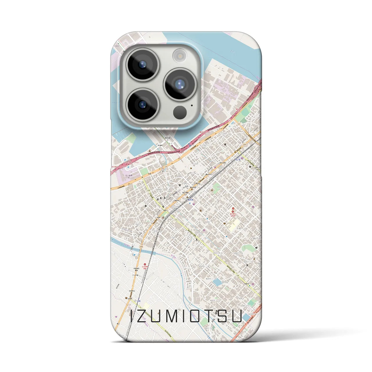 【泉大津(大阪府)】地図柄iPhoneケース(バックカバータイプ)