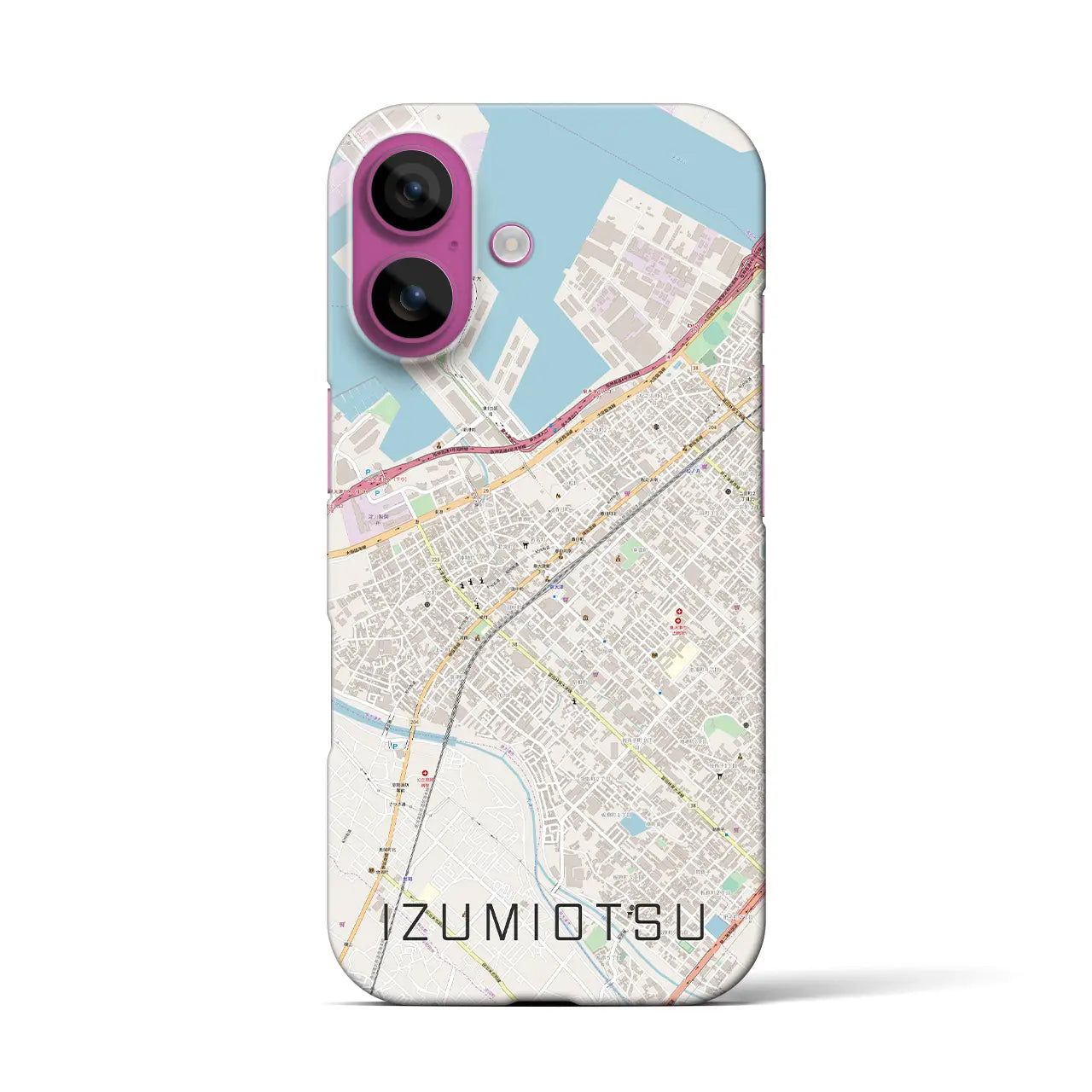 【泉大津(大阪府)】地図柄iPhoneケース(バックカバータイプ)