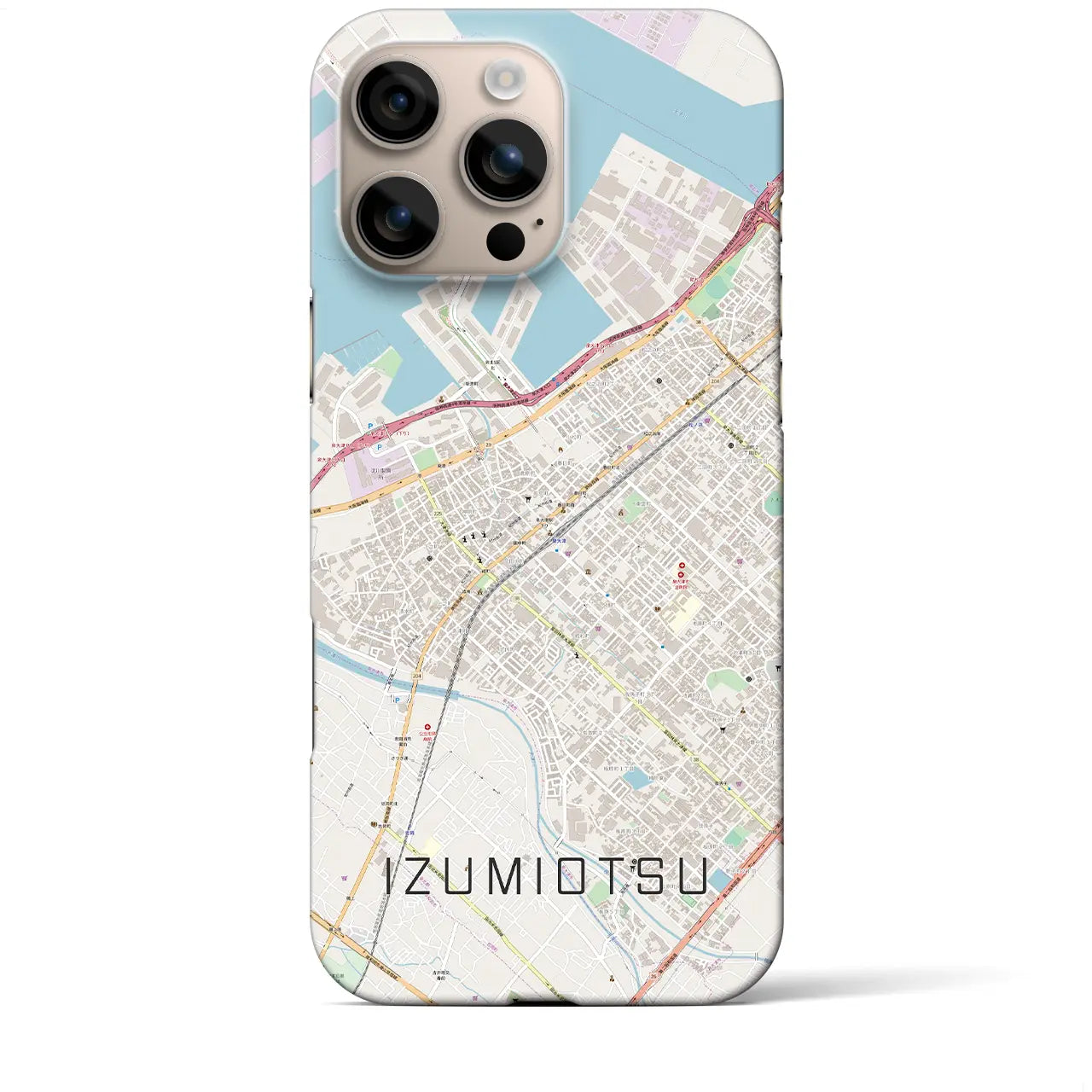 【泉大津(大阪府)】地図柄iPhoneケース(バックカバータイプ)