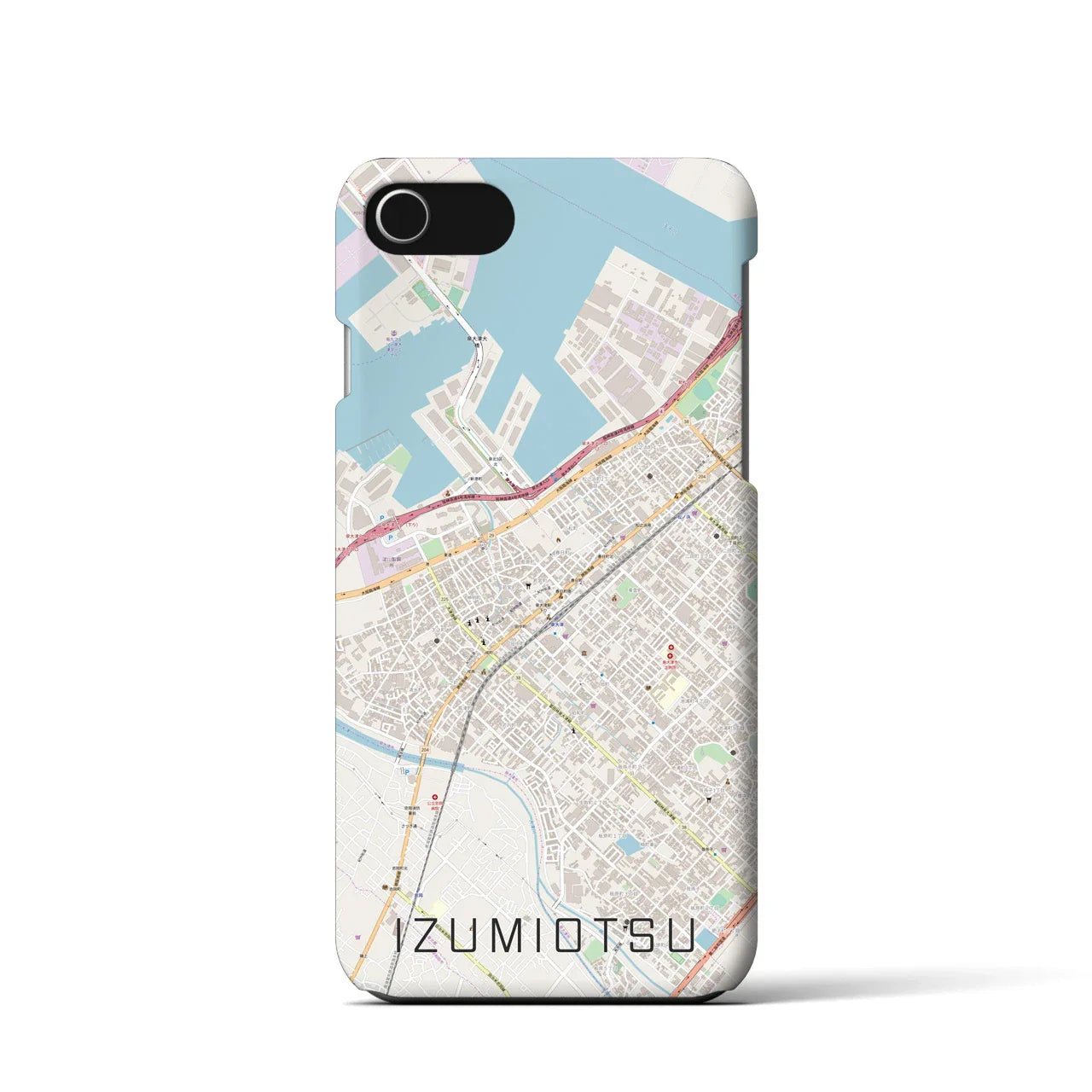【泉大津(大阪府)】地図柄iPhoneケース(バックカバータイプ)