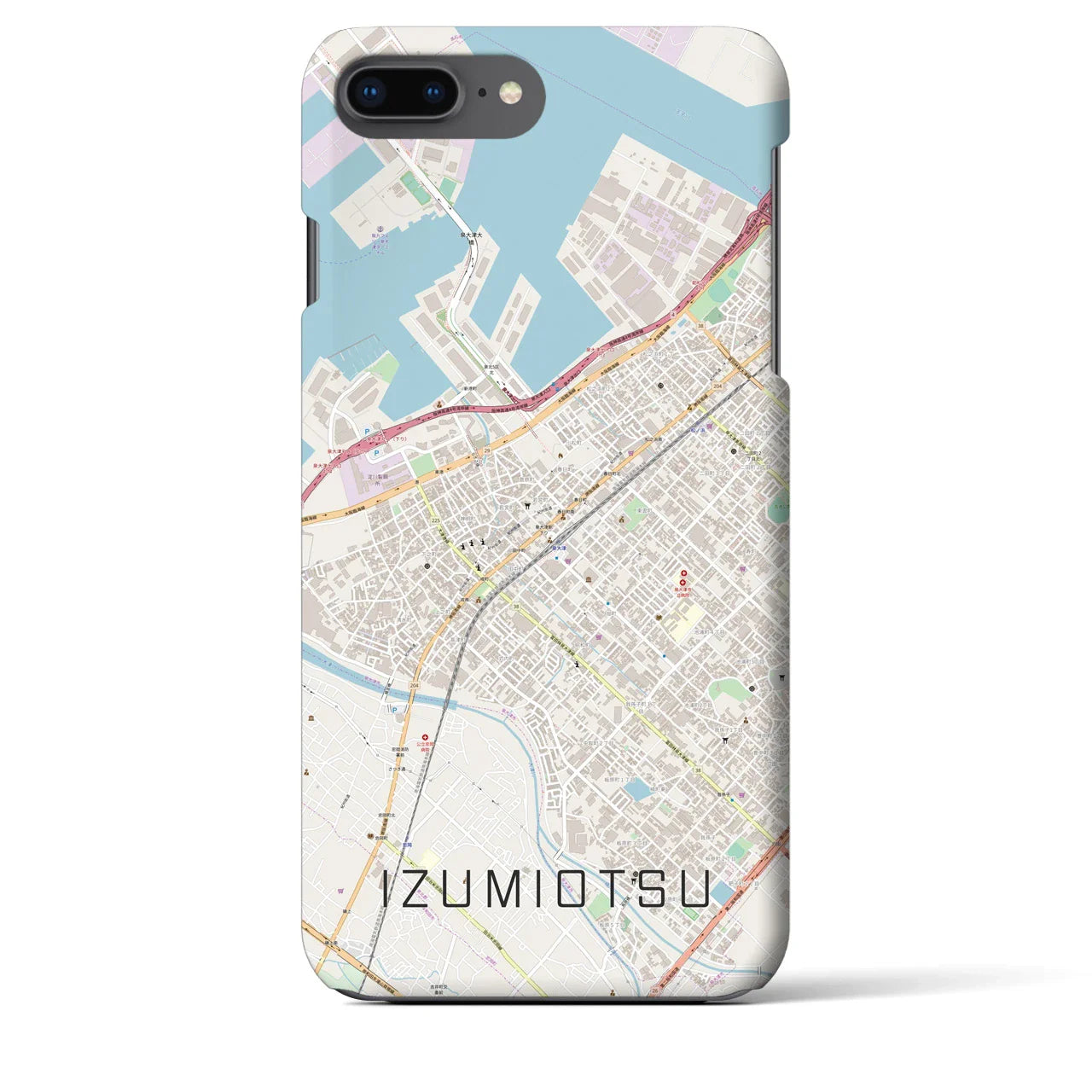 【泉大津(大阪府)】地図柄iPhoneケース(バックカバータイプ)