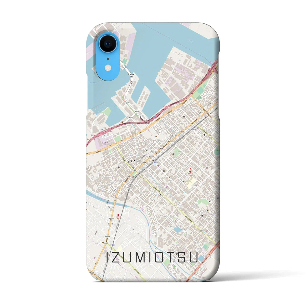 【泉大津(大阪府)】地図柄iPhoneケース(バックカバータイプ)