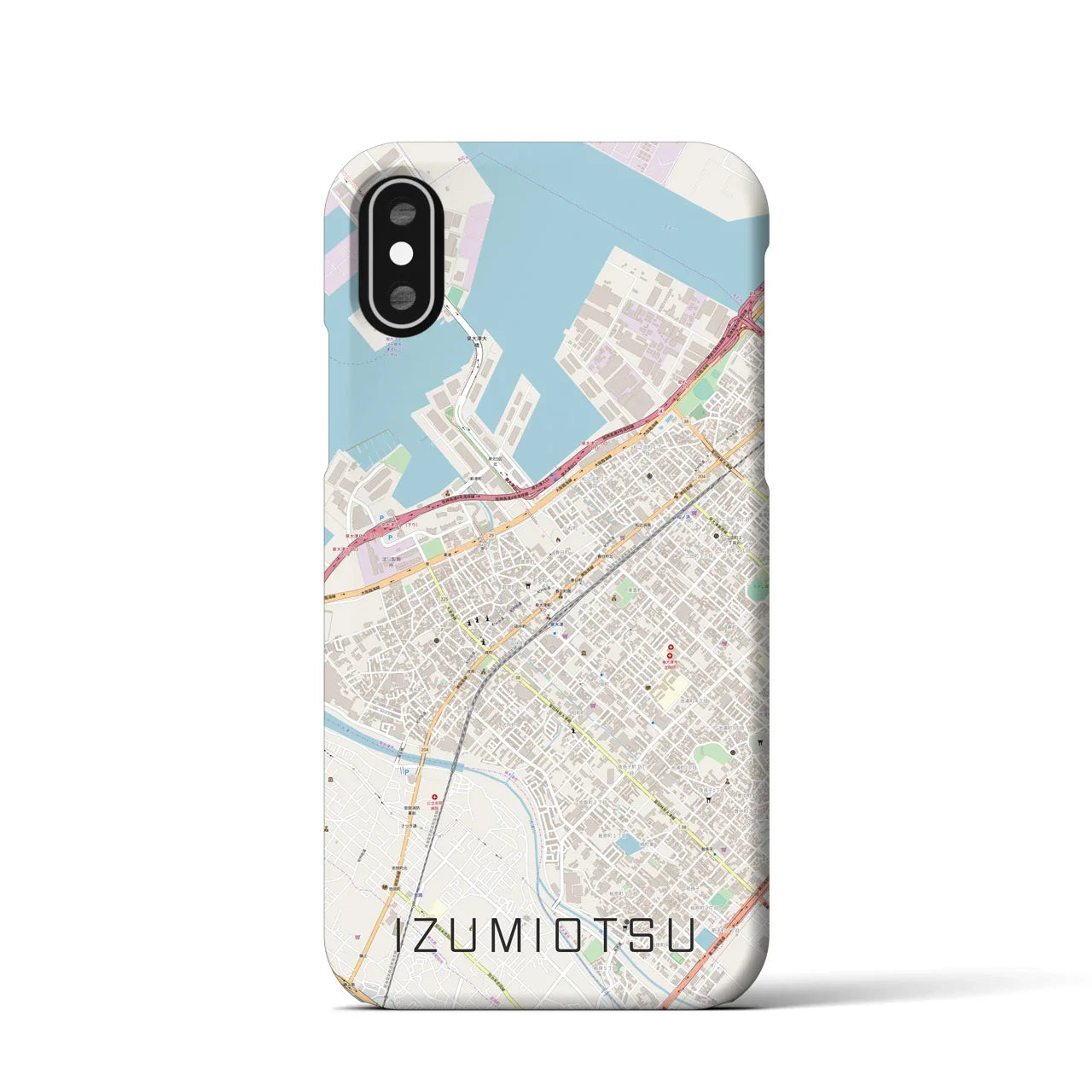 【泉大津(大阪府)】地図柄iPhoneケース(バックカバータイプ)