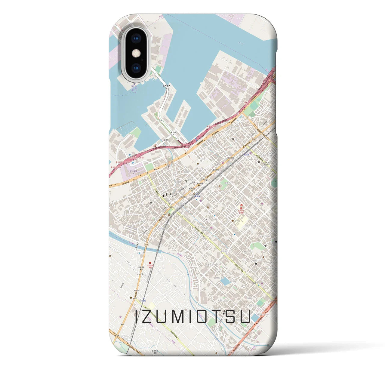 【泉大津(大阪府)】地図柄iPhoneケース(バックカバータイプ)