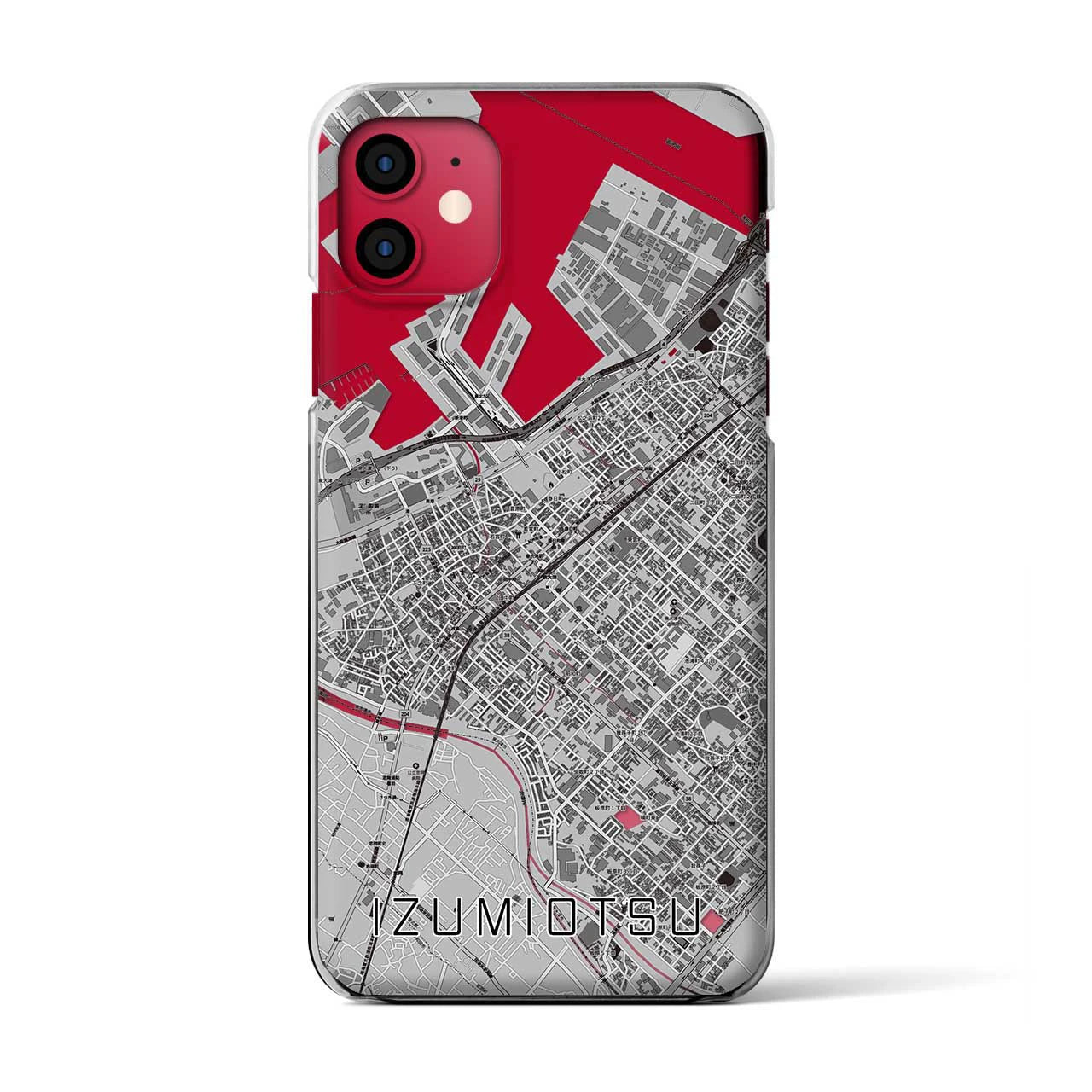 【泉大津(大阪府)】地図柄iPhoneケース(クリアタイプ)