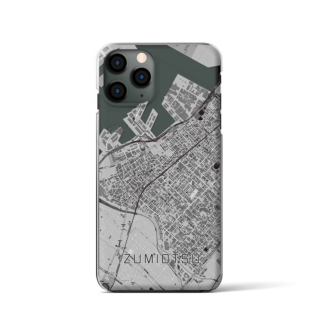 【泉大津(大阪府)】地図柄iPhoneケース(クリアタイプ)