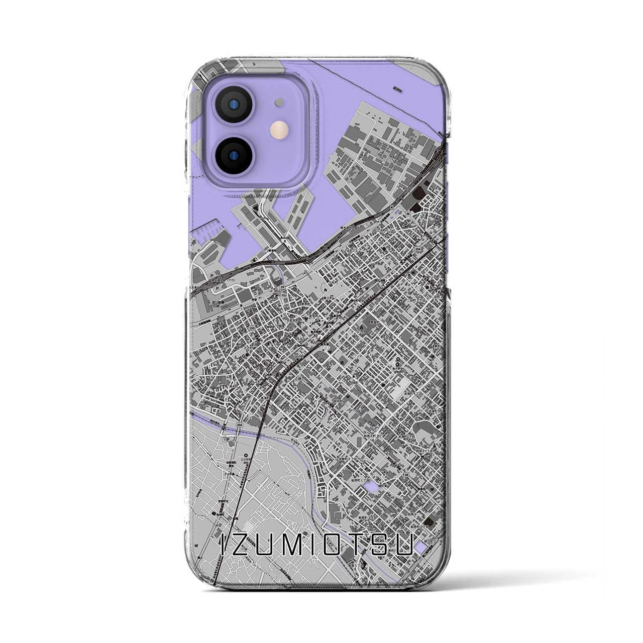 【泉大津(大阪府)】地図柄iPhoneケース(クリアタイプ)