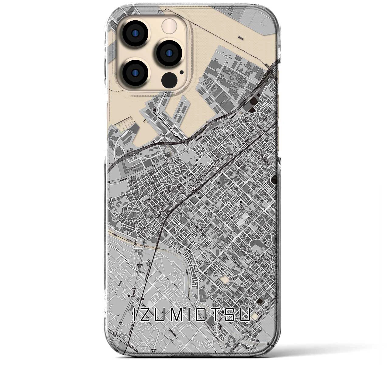 【泉大津(大阪府)】地図柄iPhoneケース(クリアタイプ)