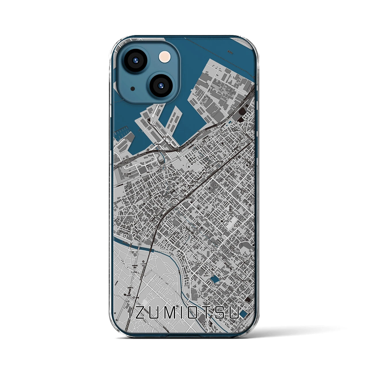 【泉大津(大阪府)】地図柄iPhoneケース(クリアタイプ)