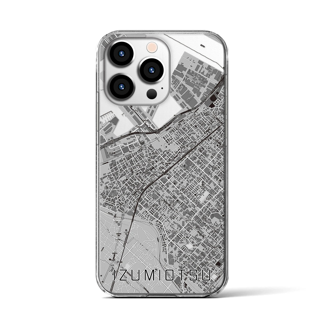 【泉大津(大阪府)】地図柄iPhoneケース(クリアタイプ)