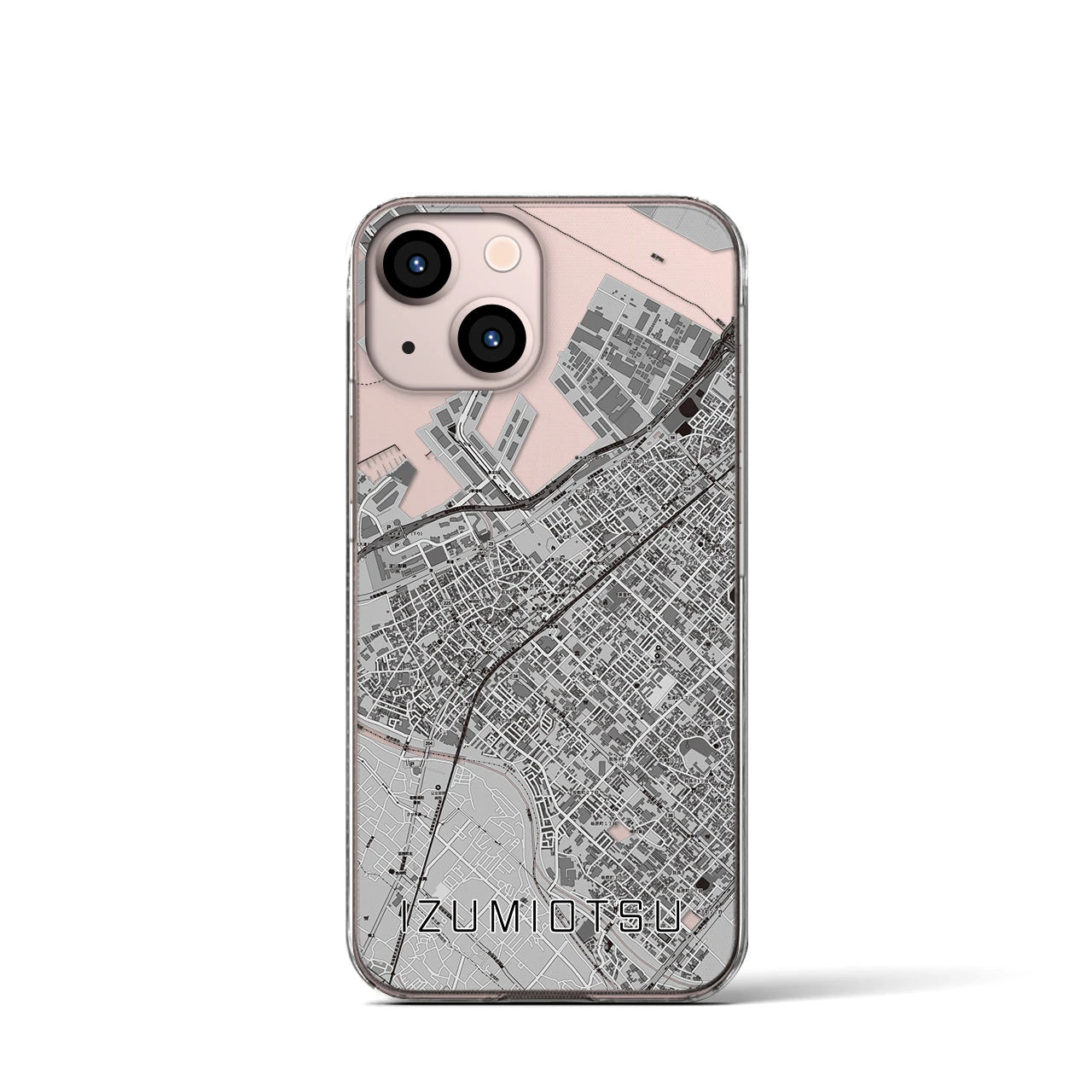 【泉大津(大阪府)】地図柄iPhoneケース(クリアタイプ)