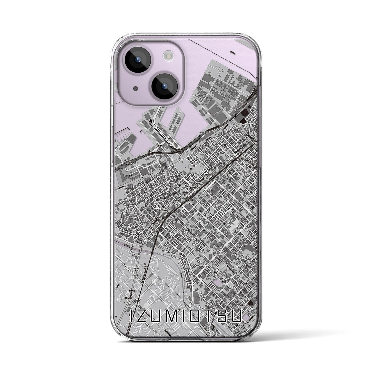 【泉大津(大阪府)】地図柄iPhoneケース(クリアタイプ)