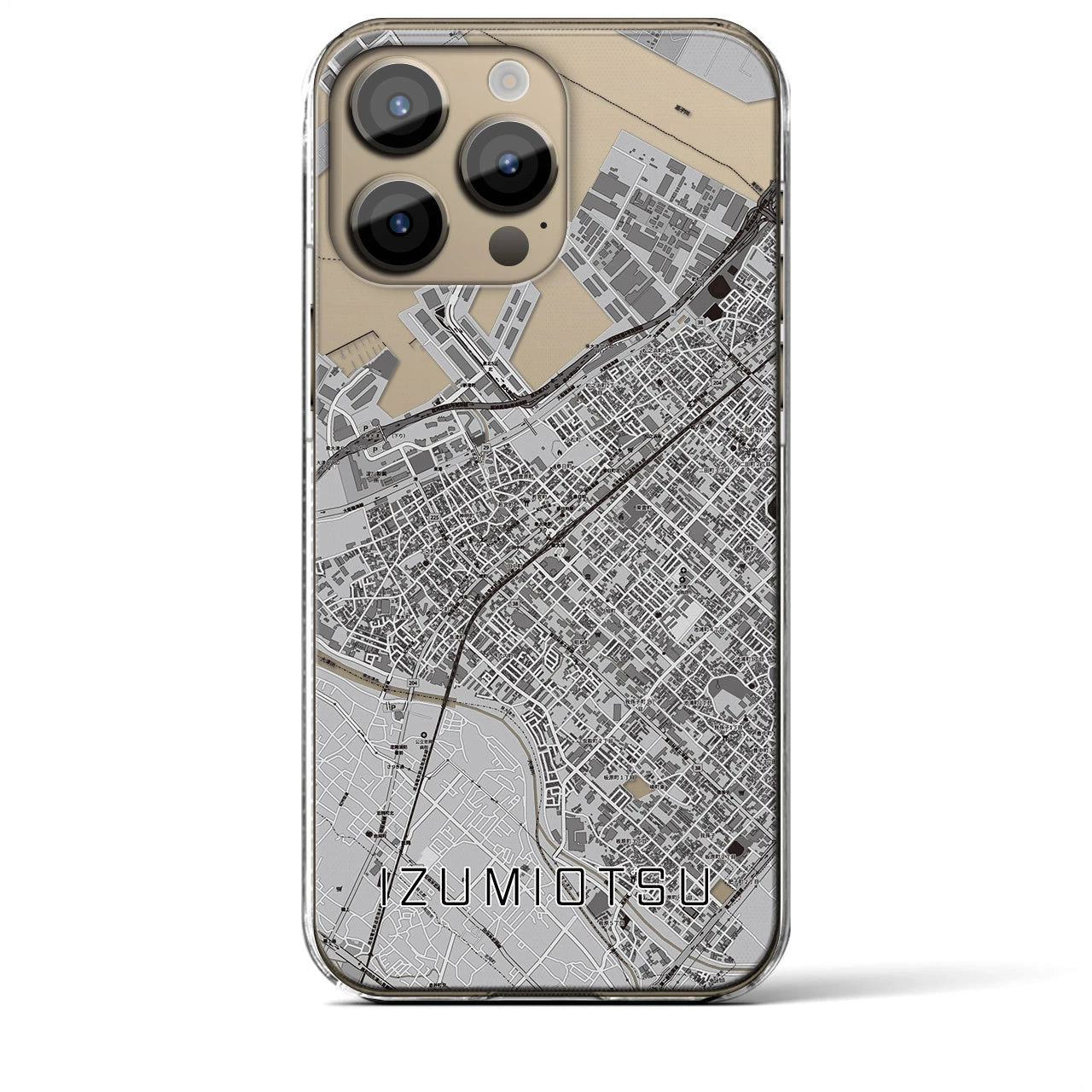 【泉大津(大阪府)】地図柄iPhoneケース(クリアタイプ)