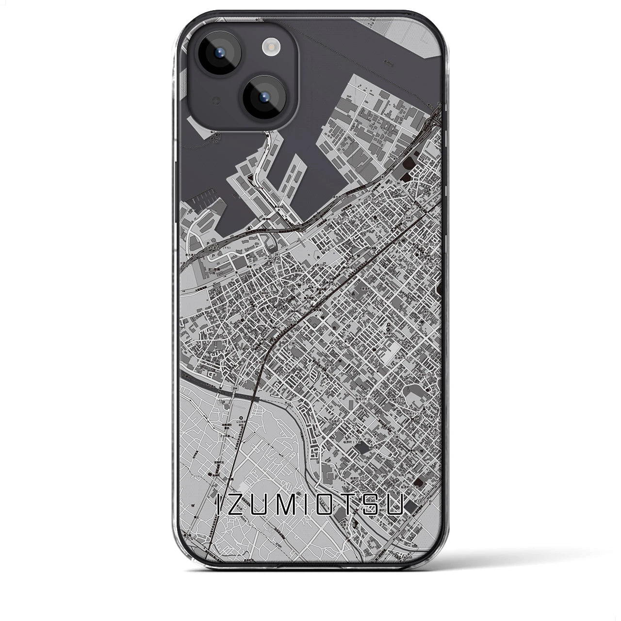 【泉大津(大阪府)】地図柄iPhoneケース(クリアタイプ)