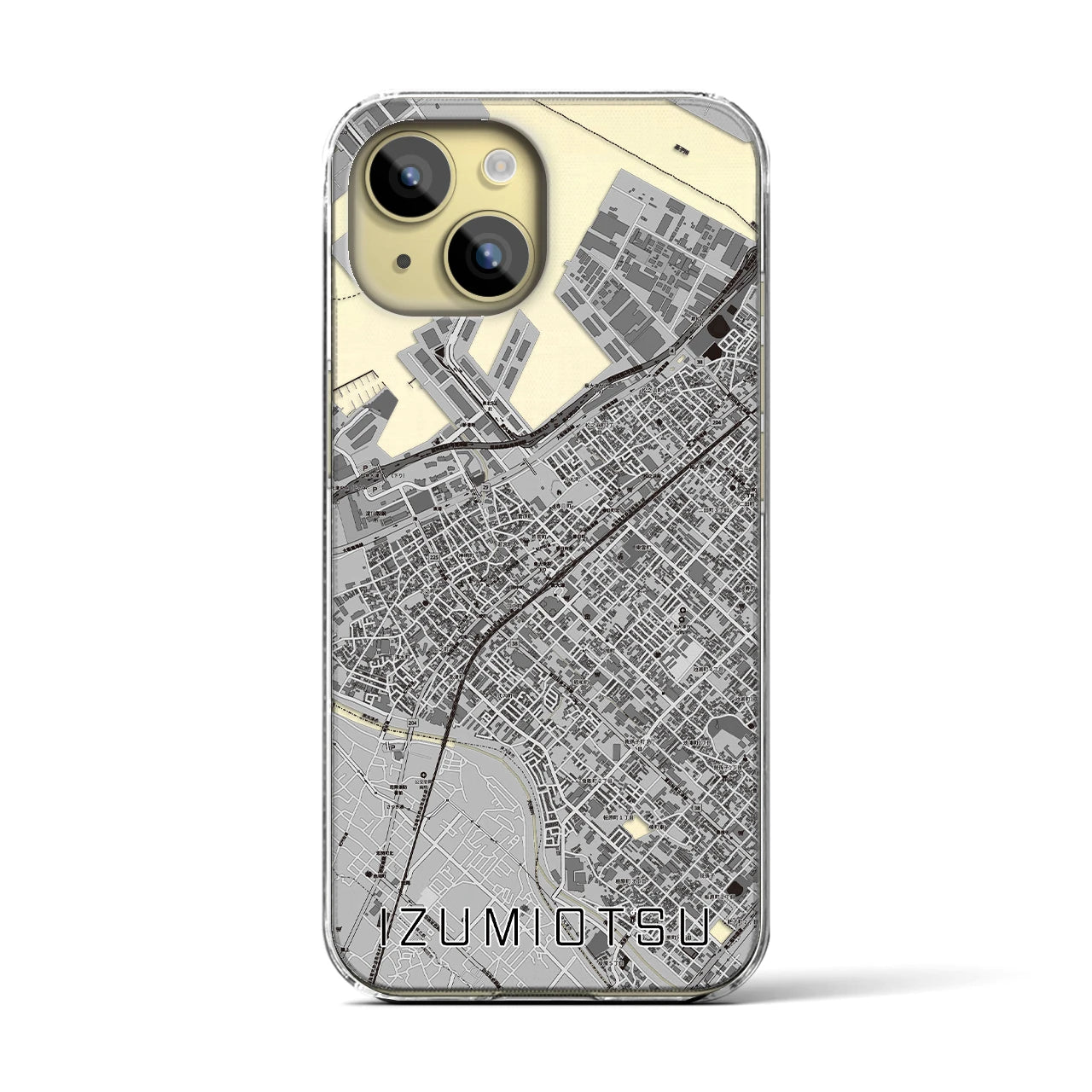 【泉大津(大阪府)】地図柄iPhoneケース(クリアタイプ)