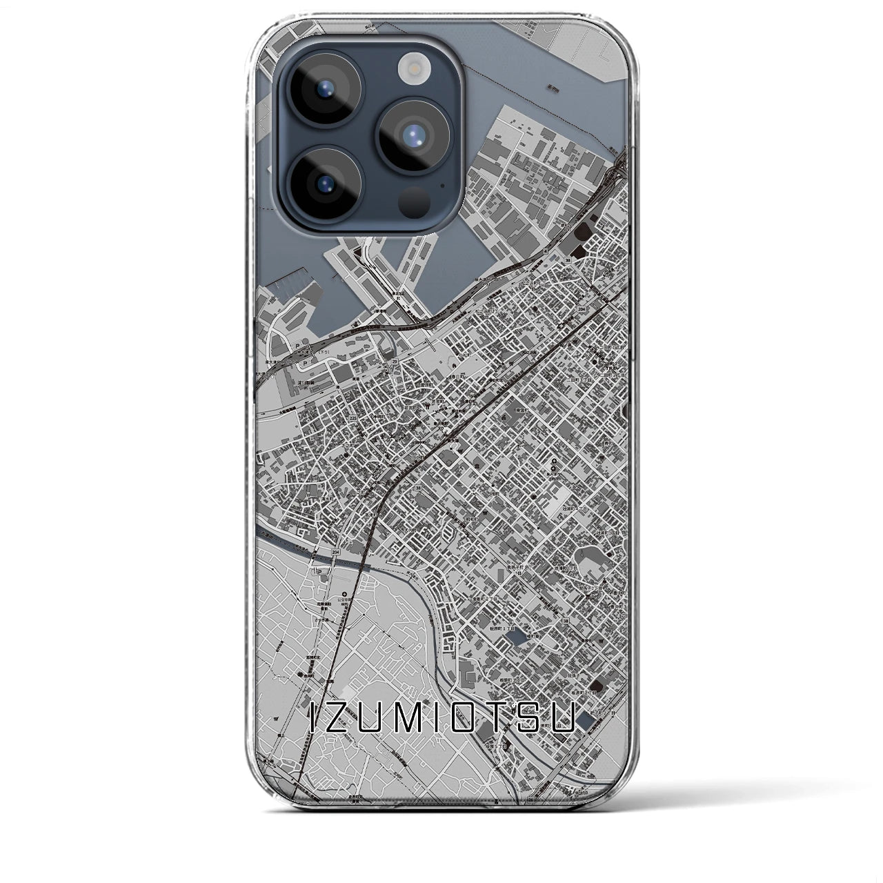 【泉大津(大阪府)】地図柄iPhoneケース(クリアタイプ)