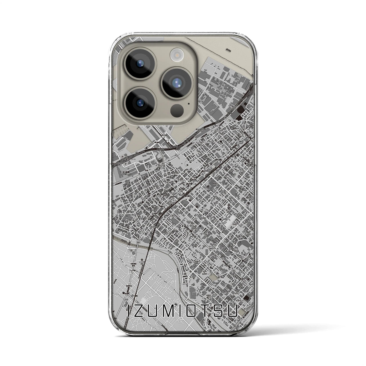 【泉大津(大阪府)】地図柄iPhoneケース(クリアタイプ)