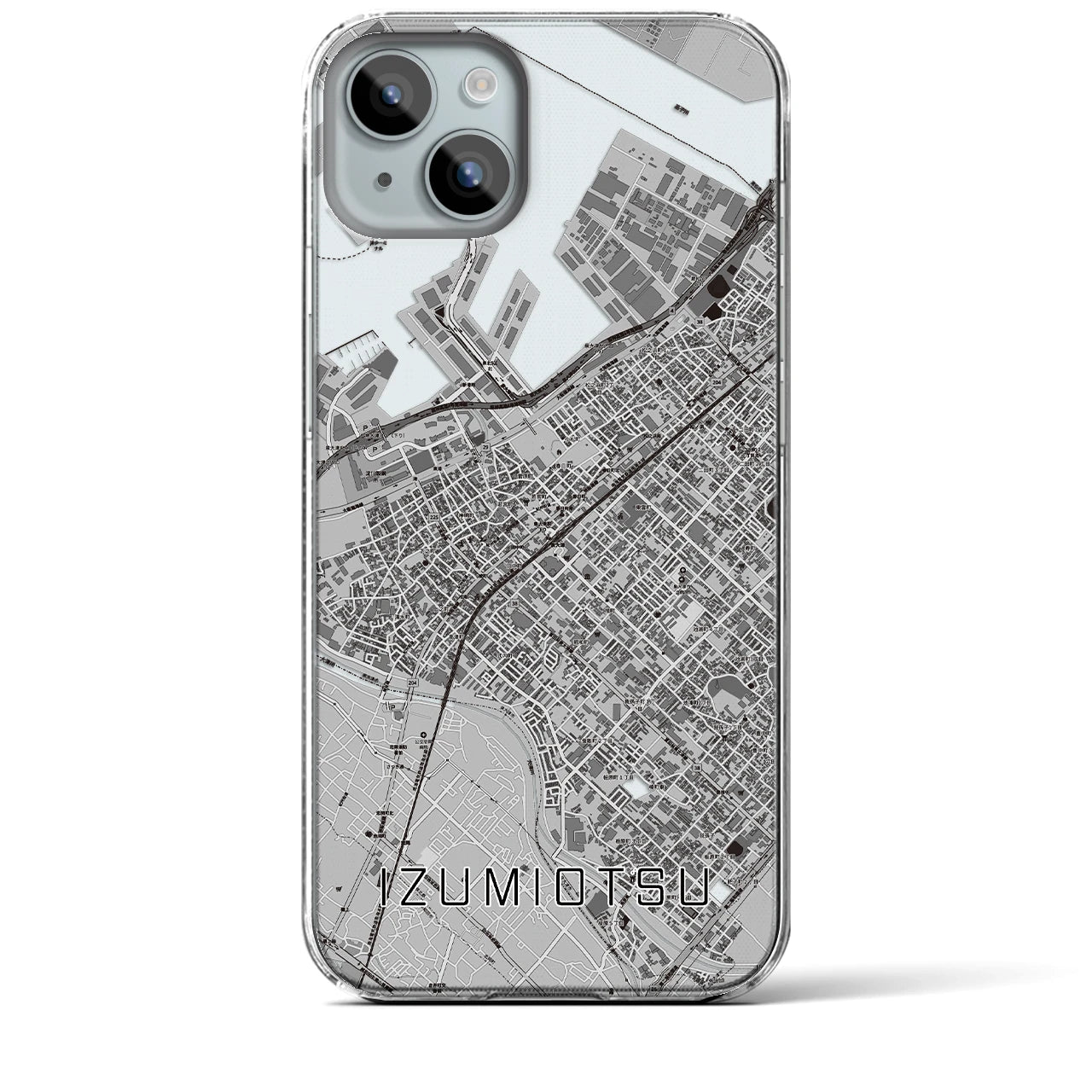 【泉大津(大阪府)】地図柄iPhoneケース(クリアタイプ)