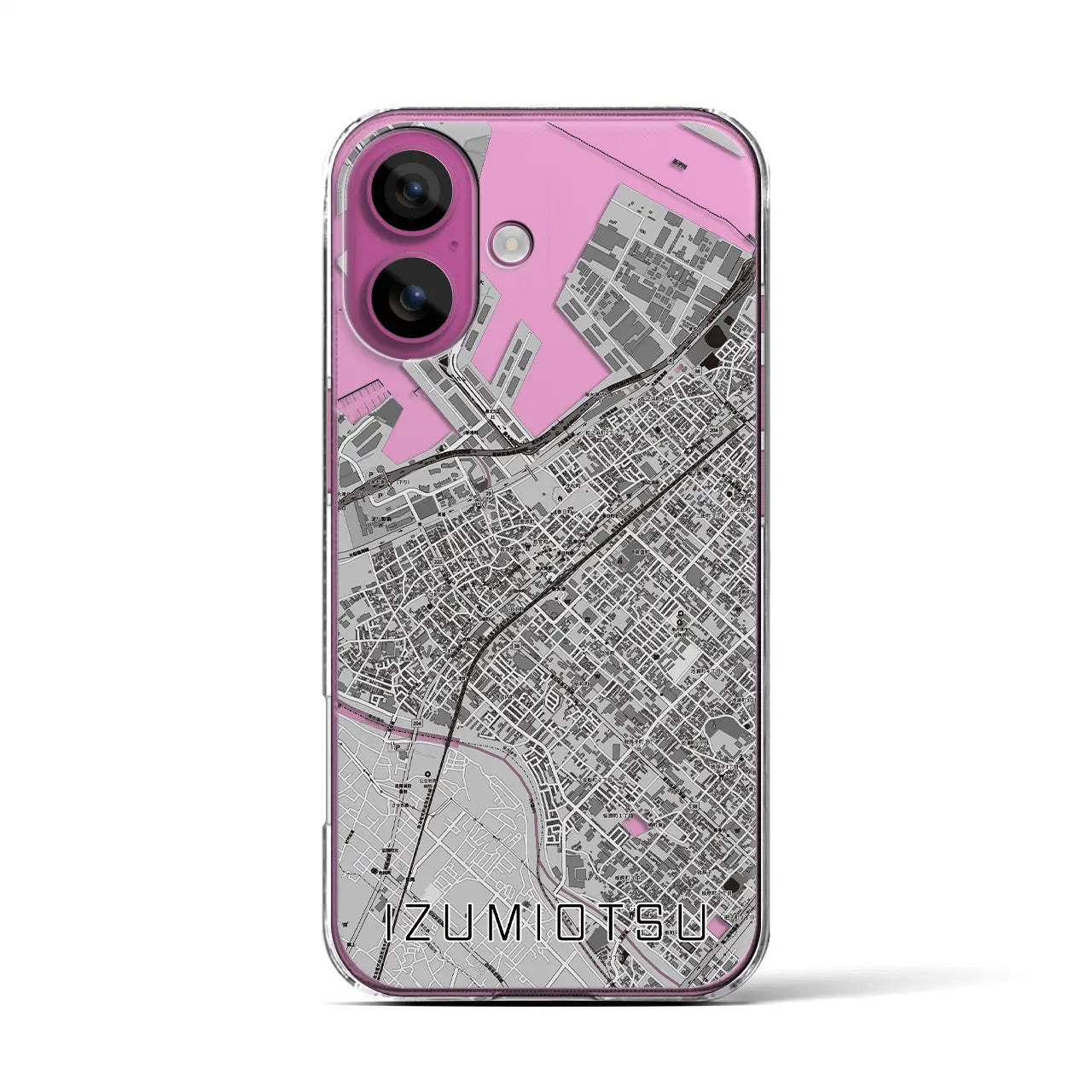 【泉大津(大阪府)】地図柄iPhoneケース(クリアタイプ)