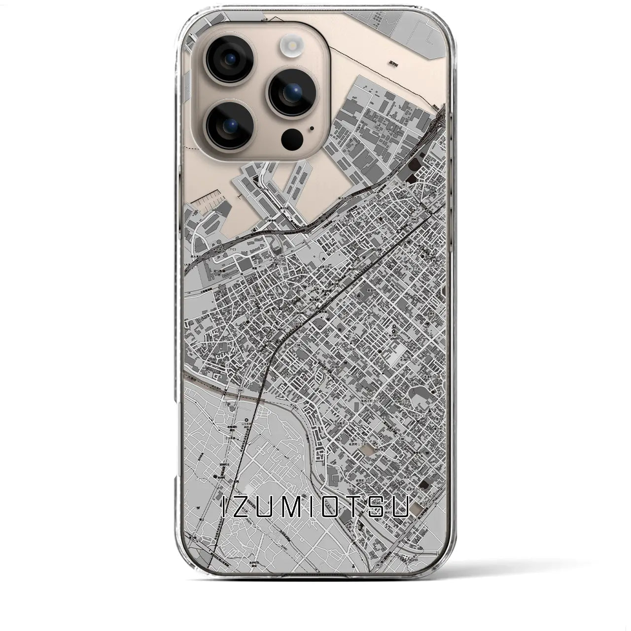 【泉大津(大阪府)】地図柄iPhoneケース(クリアタイプ)