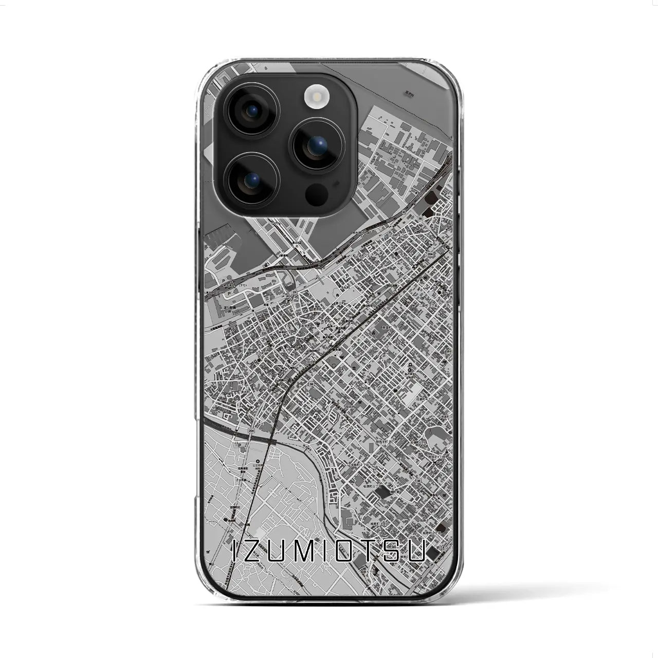 【泉大津(大阪府)】地図柄iPhoneケース(クリアタイプ)