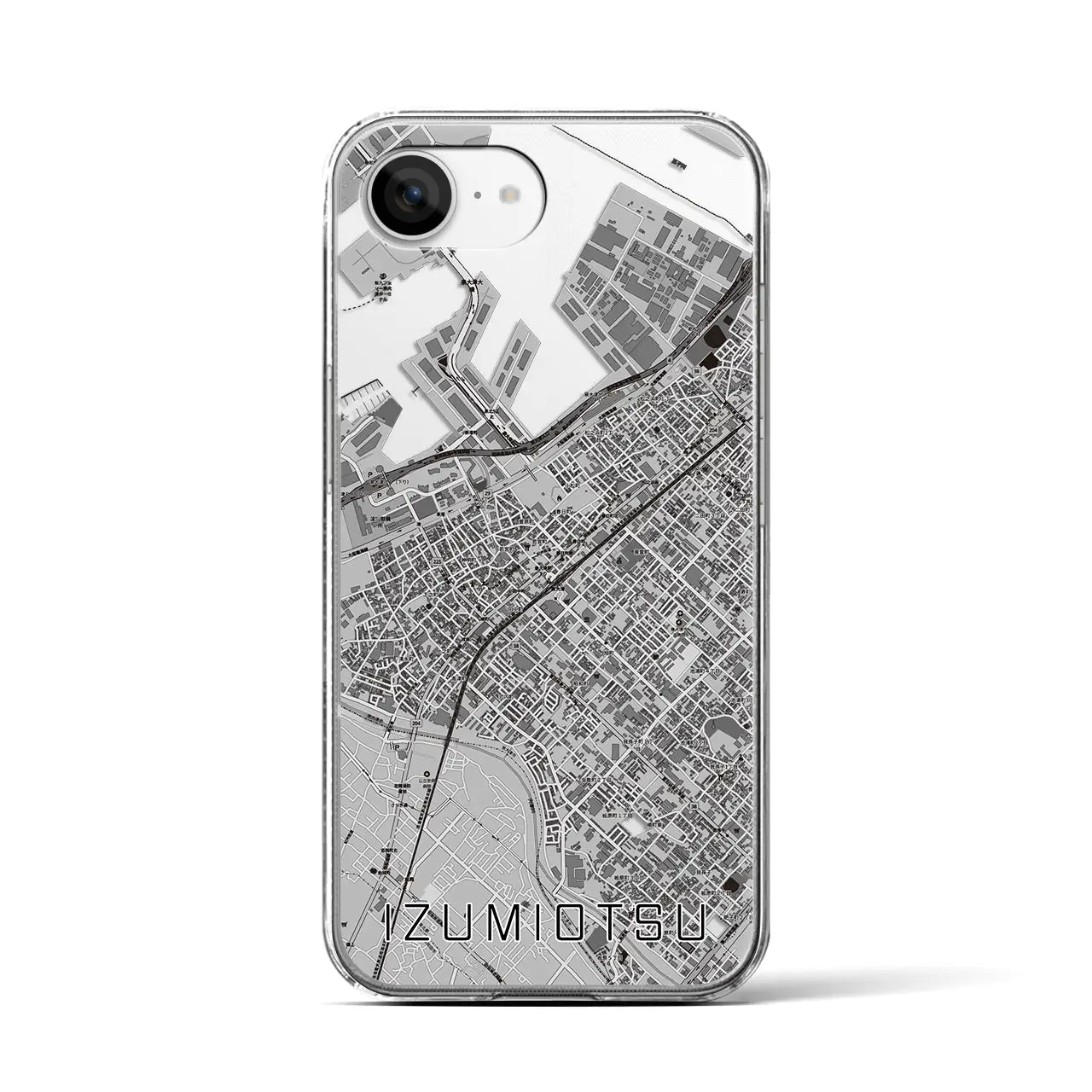 【泉大津(大阪府)】地図柄iPhoneケース(クリアタイプ)