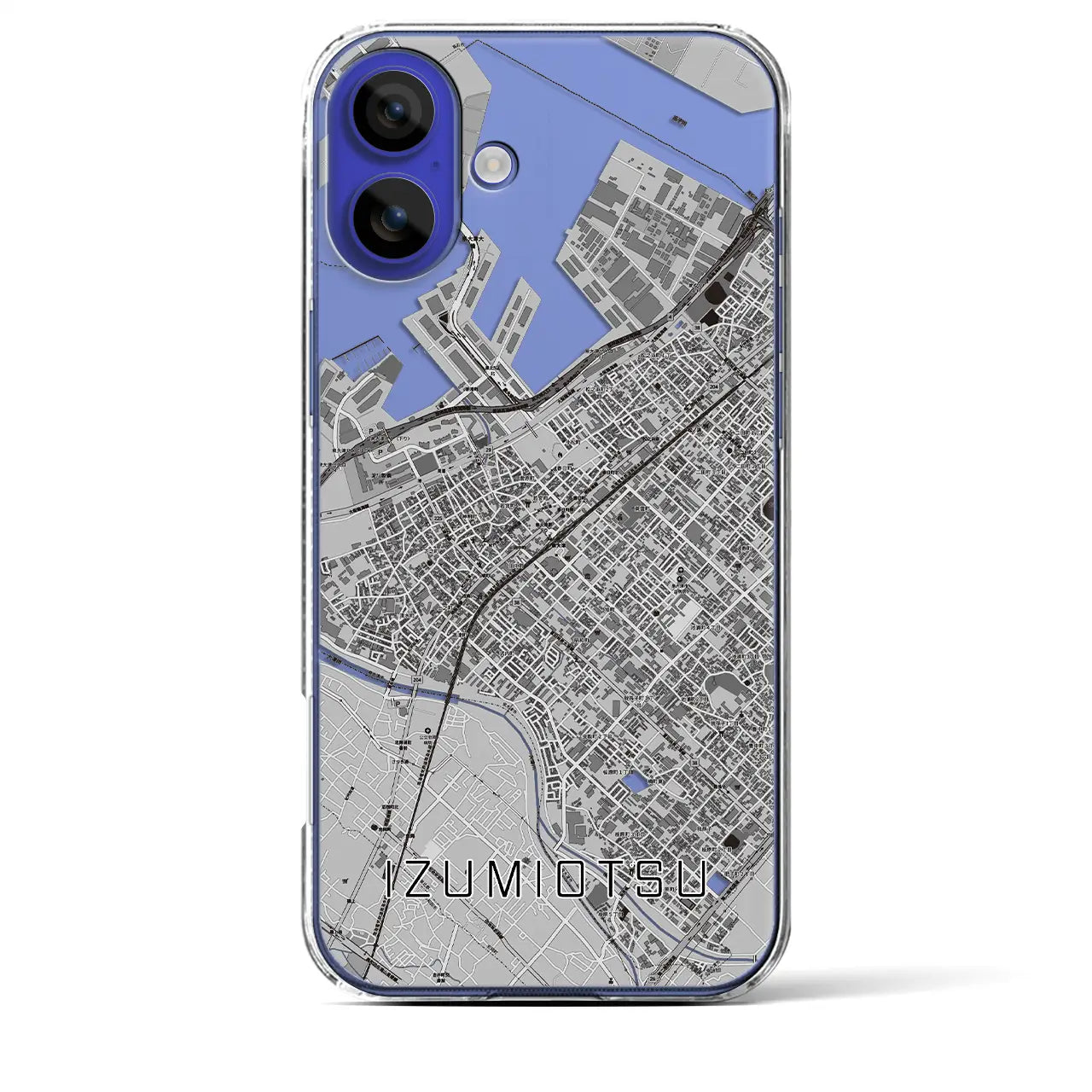 【泉大津(大阪府)】地図柄iPhoneケース(クリアタイプ)