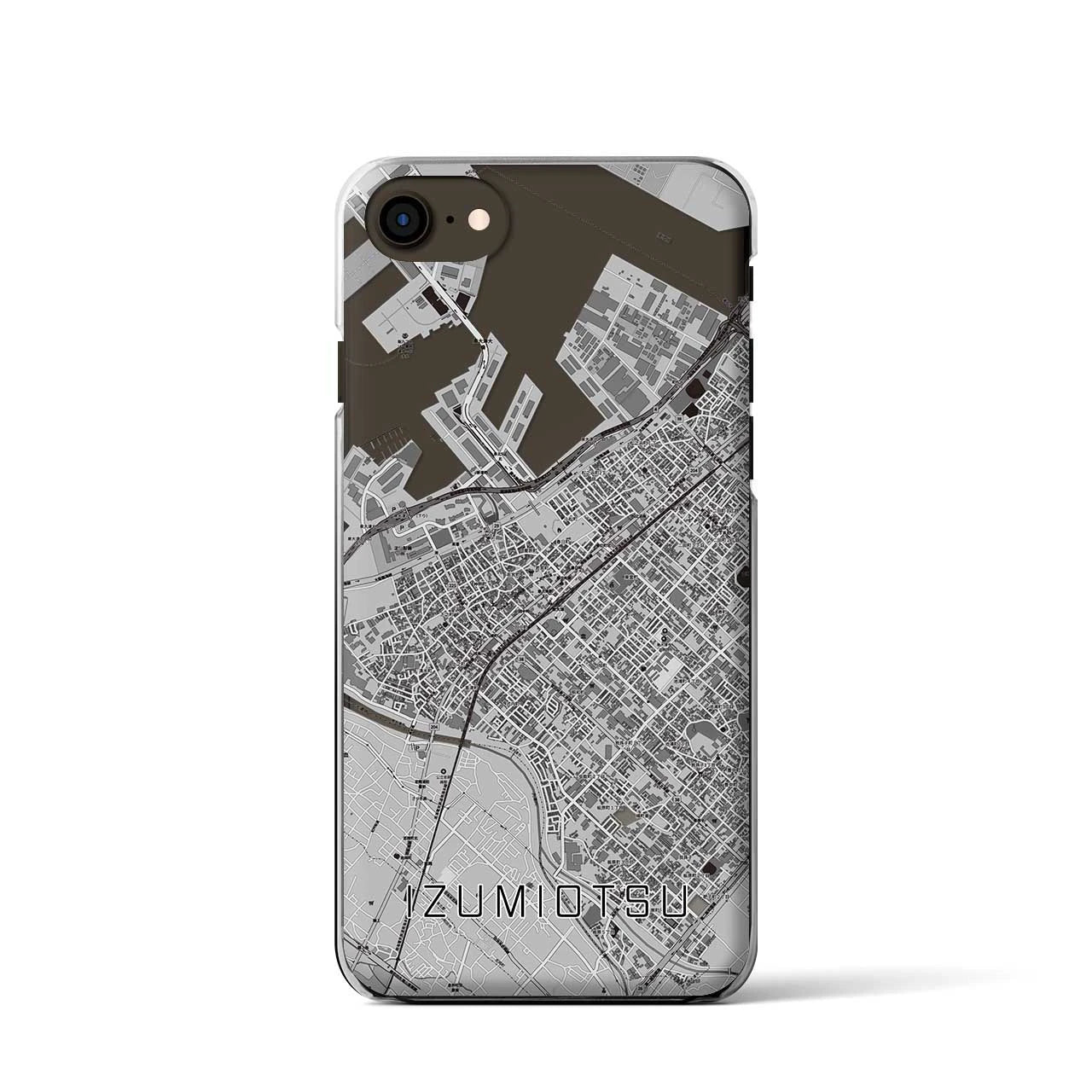 【泉大津(大阪府)】地図柄iPhoneケース(クリアタイプ)