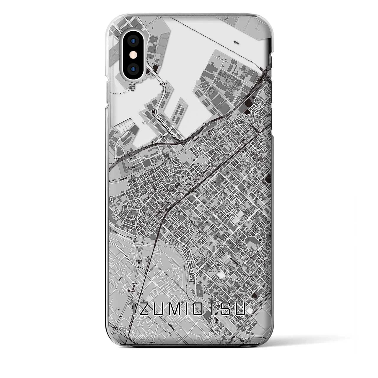 【泉大津(大阪府)】地図柄iPhoneケース(クリアタイプ)