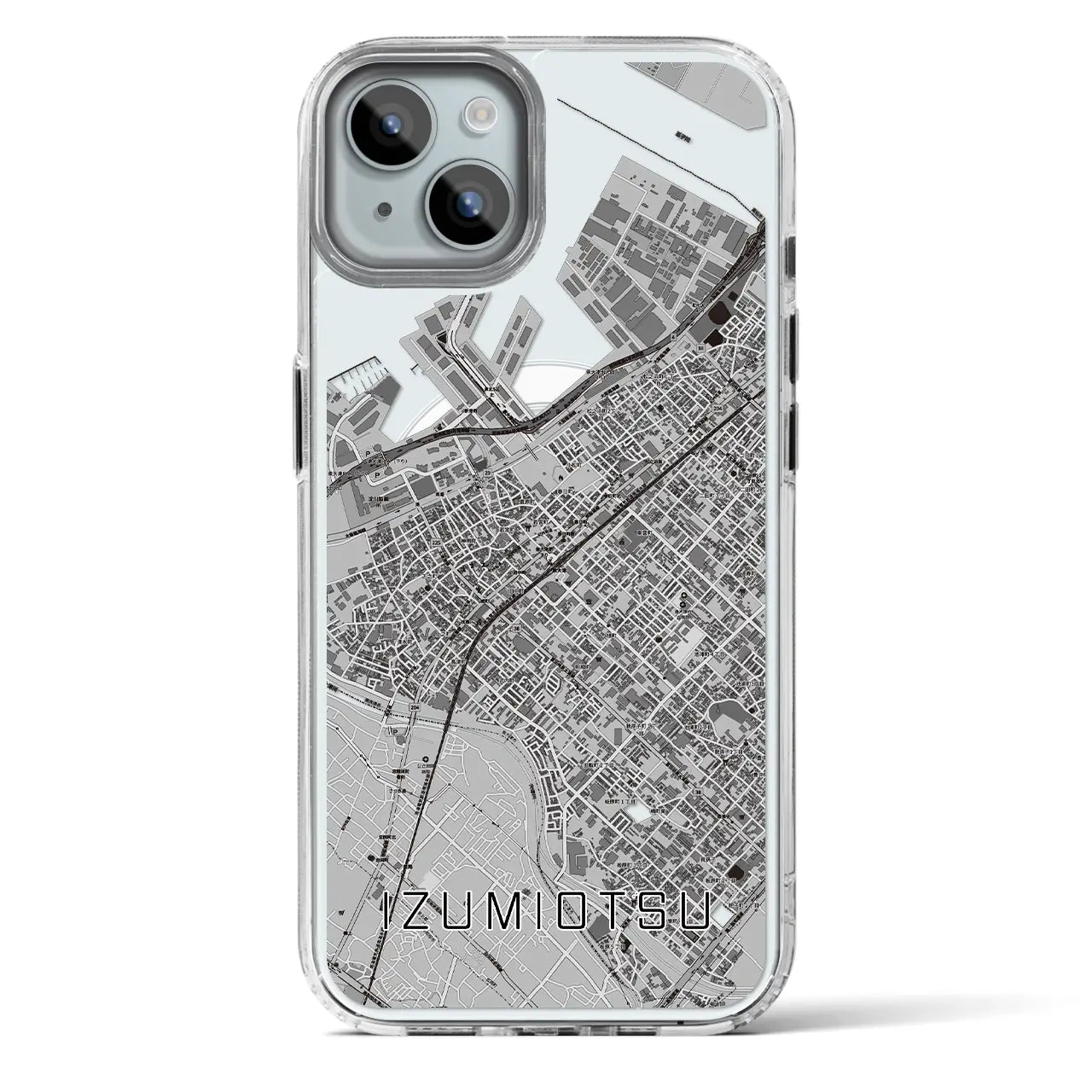 【泉大津(大阪府)】地図柄iPhoneケース(MagSafeタイプ)