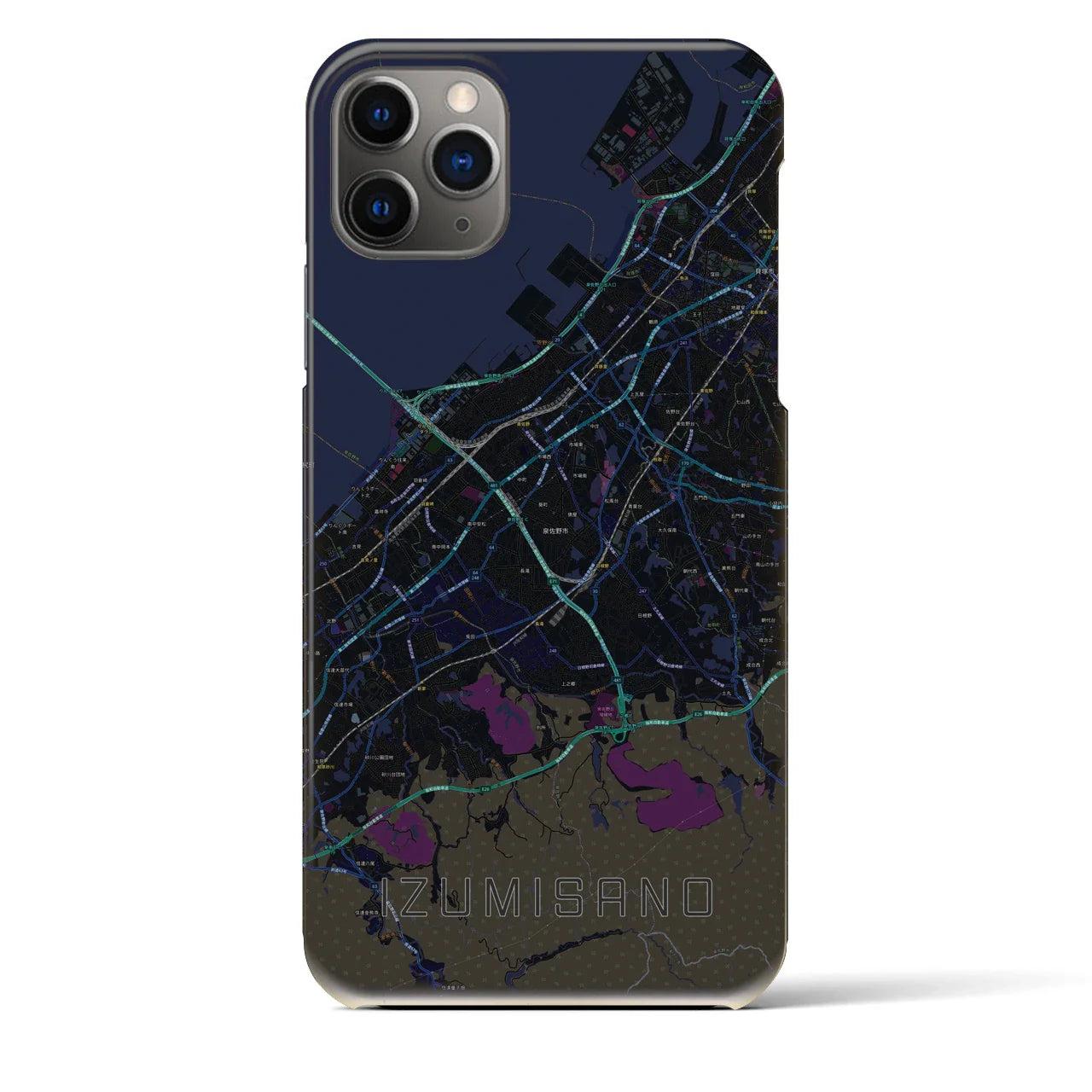 【泉佐野(大阪府)】地図柄iPhoneケース(バックカバータイプ)