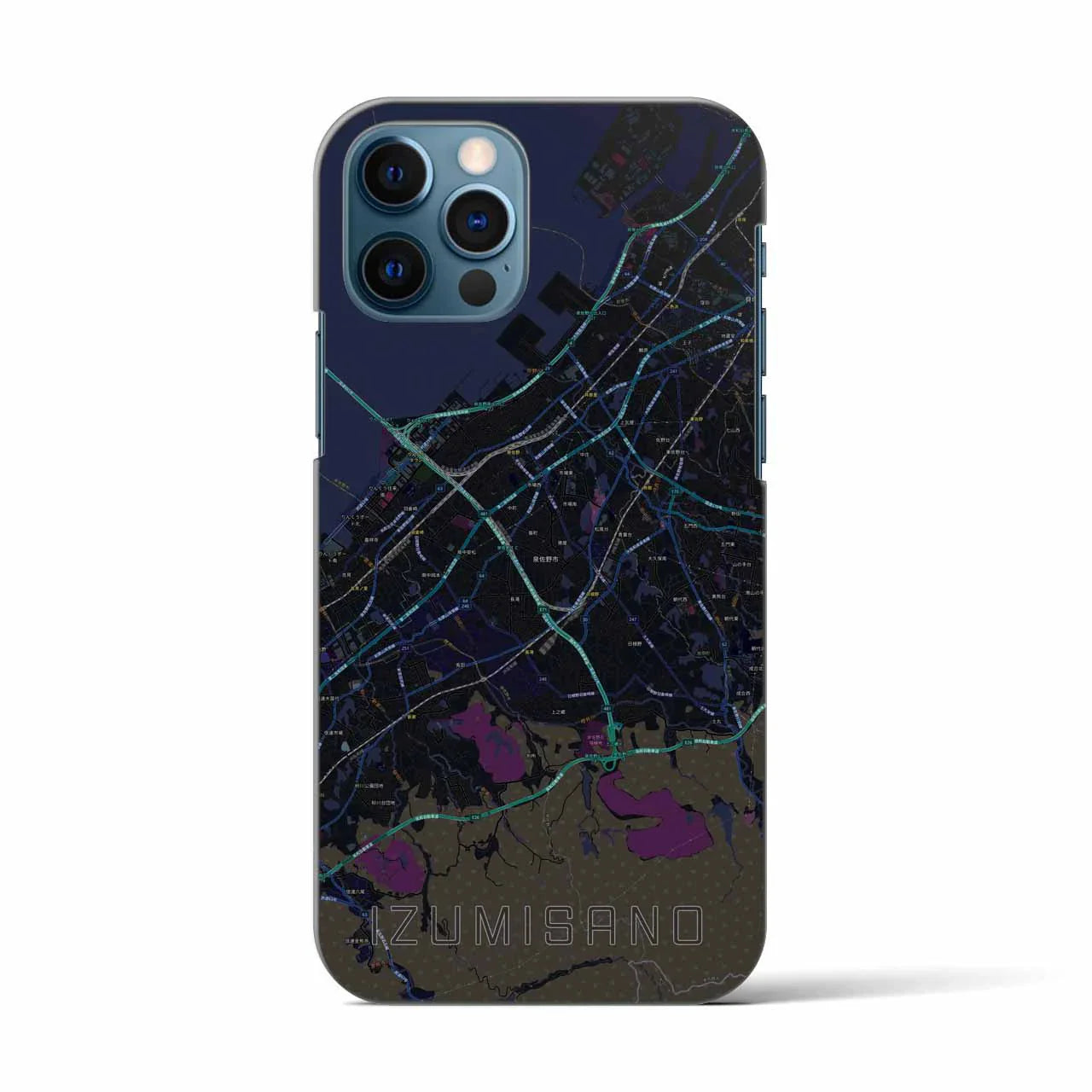 【泉佐野(大阪府)】地図柄iPhoneケース(バックカバータイプ)