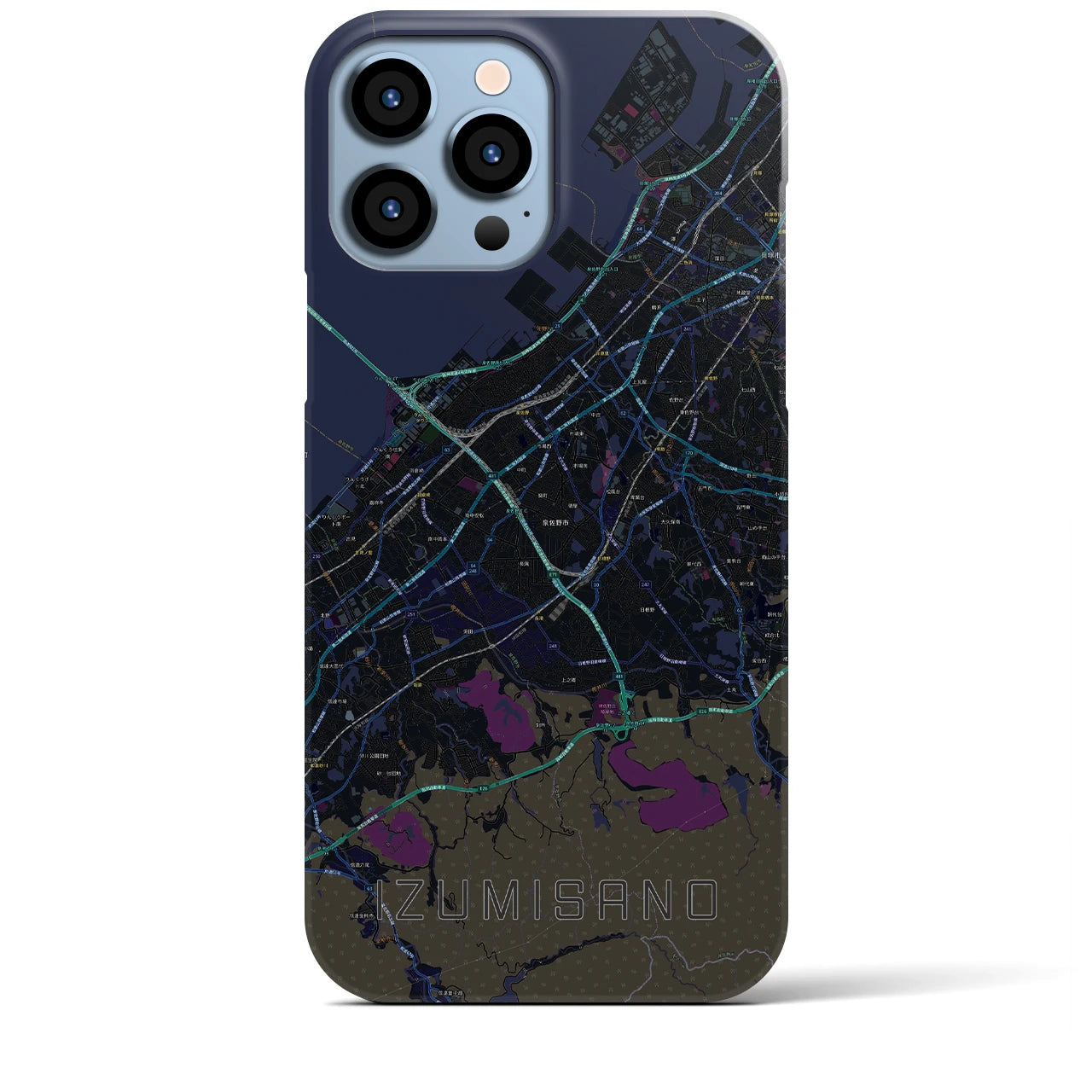 【泉佐野(大阪府)】地図柄iPhoneケース(バックカバータイプ)