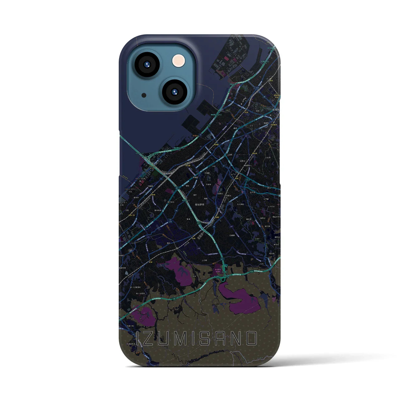 【泉佐野(大阪府)】地図柄iPhoneケース(バックカバータイプ)