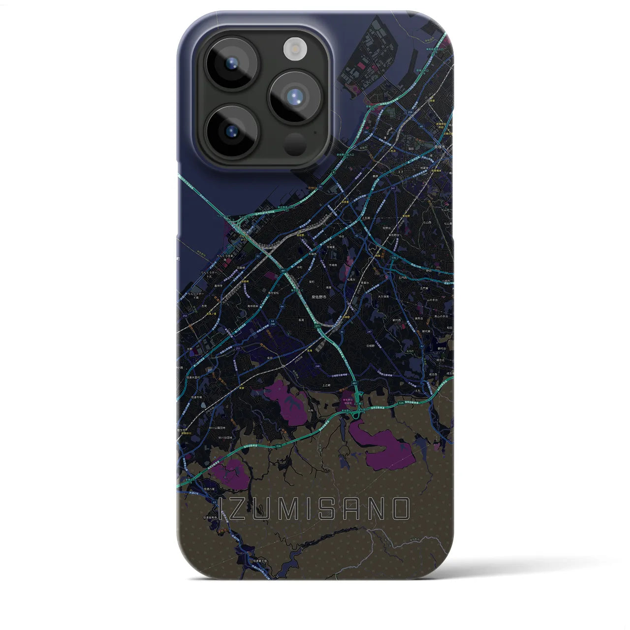 【泉佐野(大阪府)】地図柄iPhoneケース(バックカバータイプ)