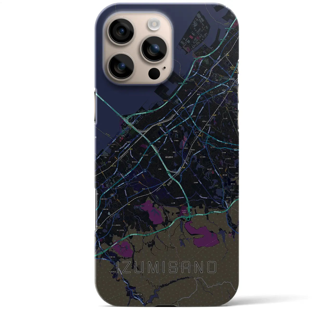【泉佐野(大阪府)】地図柄iPhoneケース(バックカバータイプ)