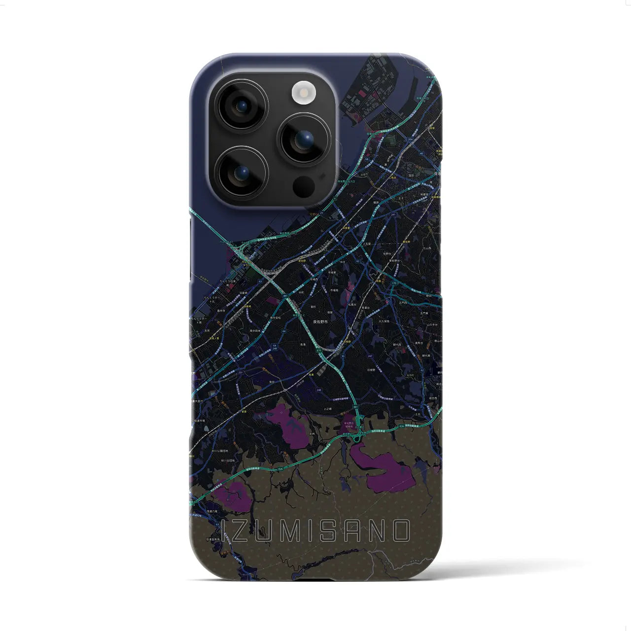 【泉佐野(大阪府)】地図柄iPhoneケース(バックカバータイプ)