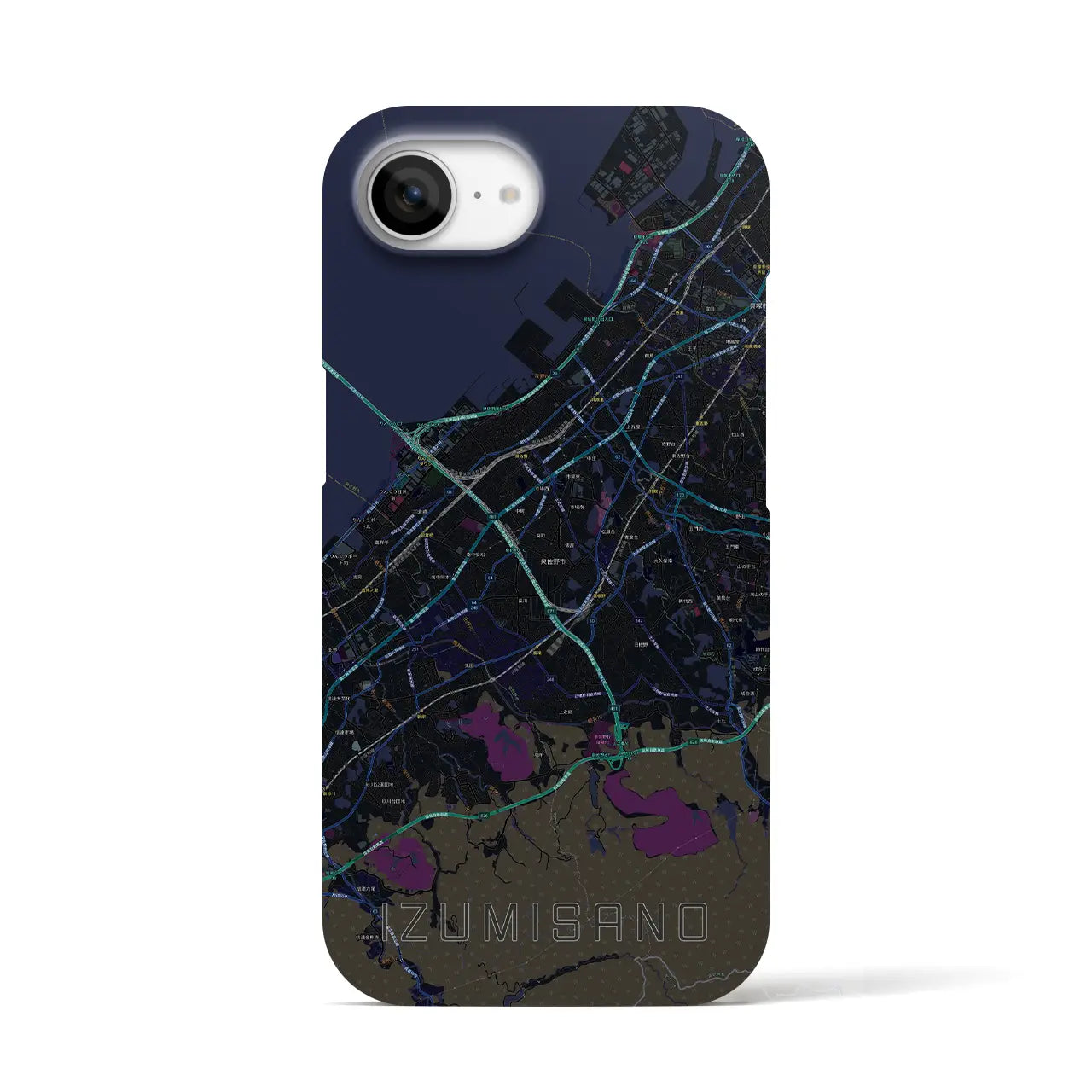 【泉佐野(大阪府)】地図柄iPhoneケース(バックカバータイプ)