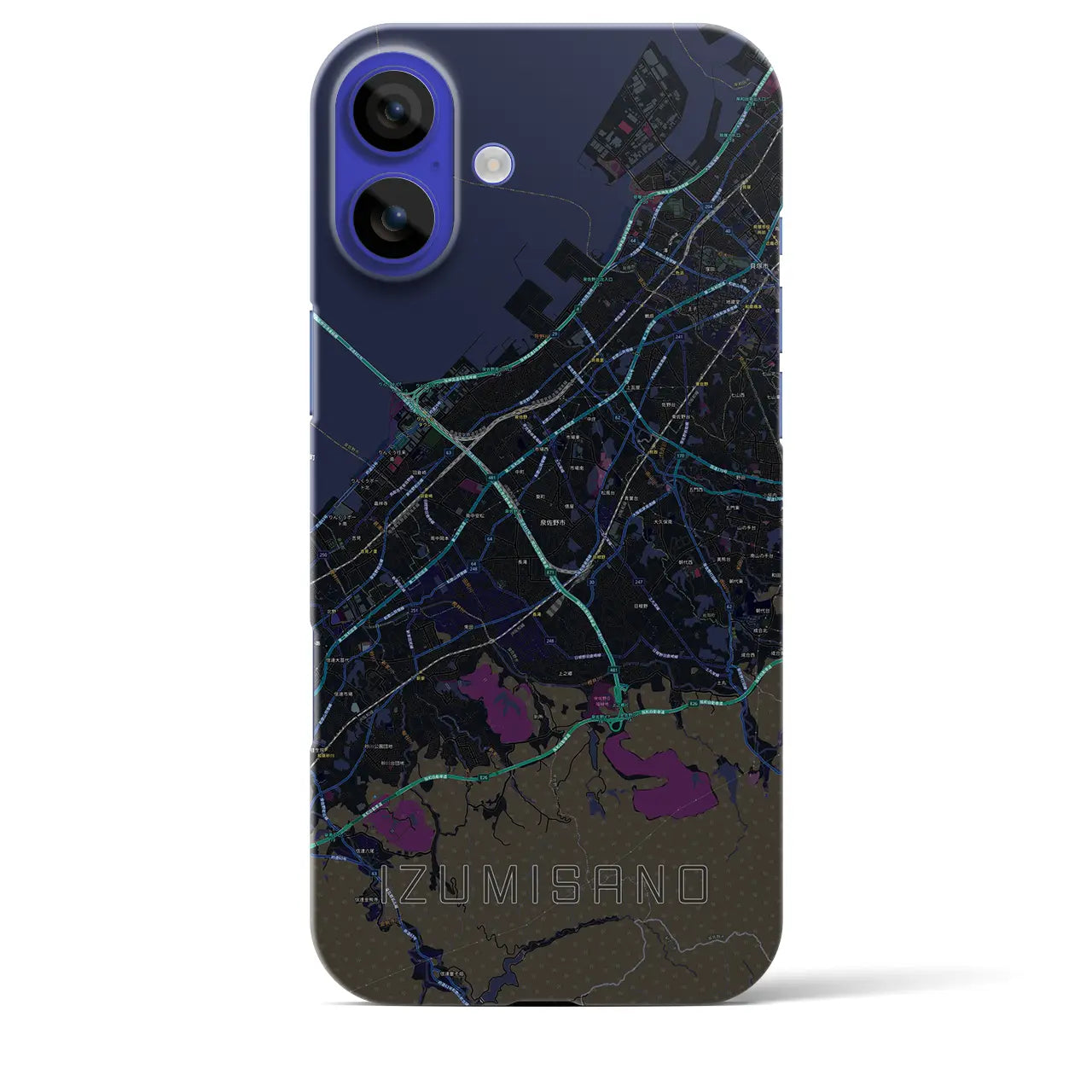 【泉佐野(大阪府)】地図柄iPhoneケース(バックカバータイプ)