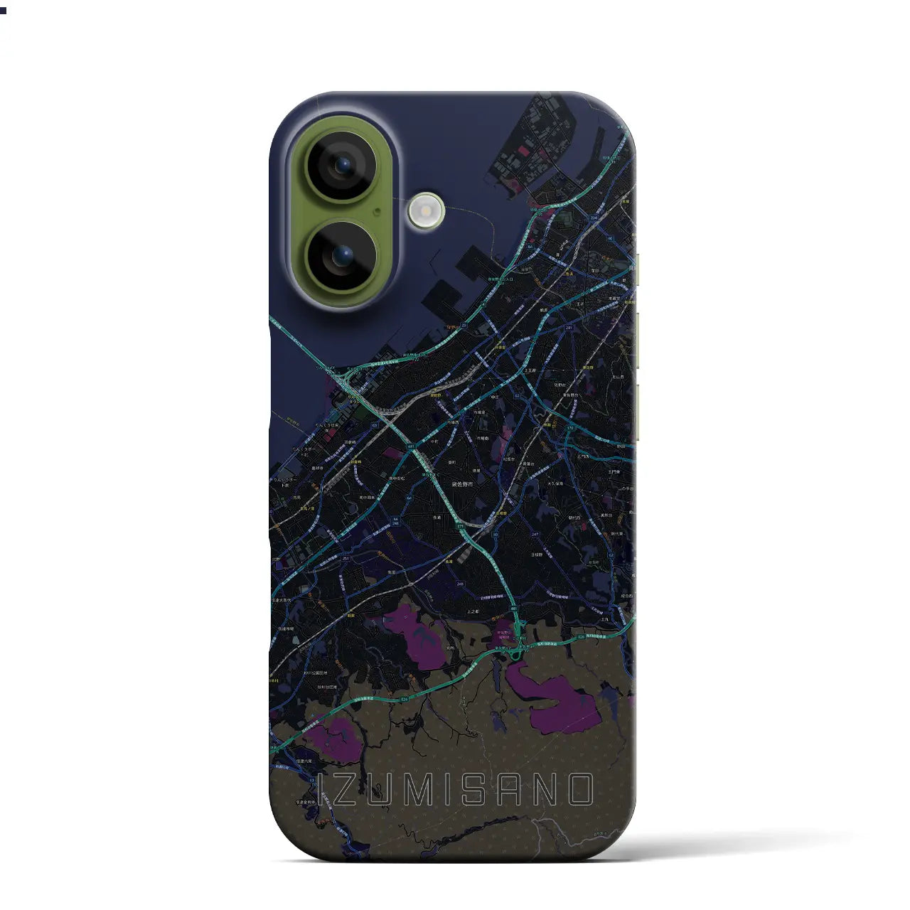 【泉佐野(大阪府)】地図柄iPhoneケース(バックカバータイプ)