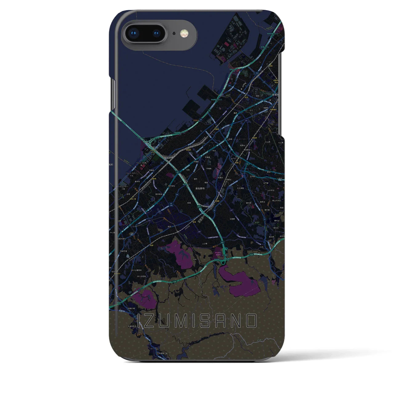 【泉佐野(大阪府)】地図柄iPhoneケース(バックカバータイプ)