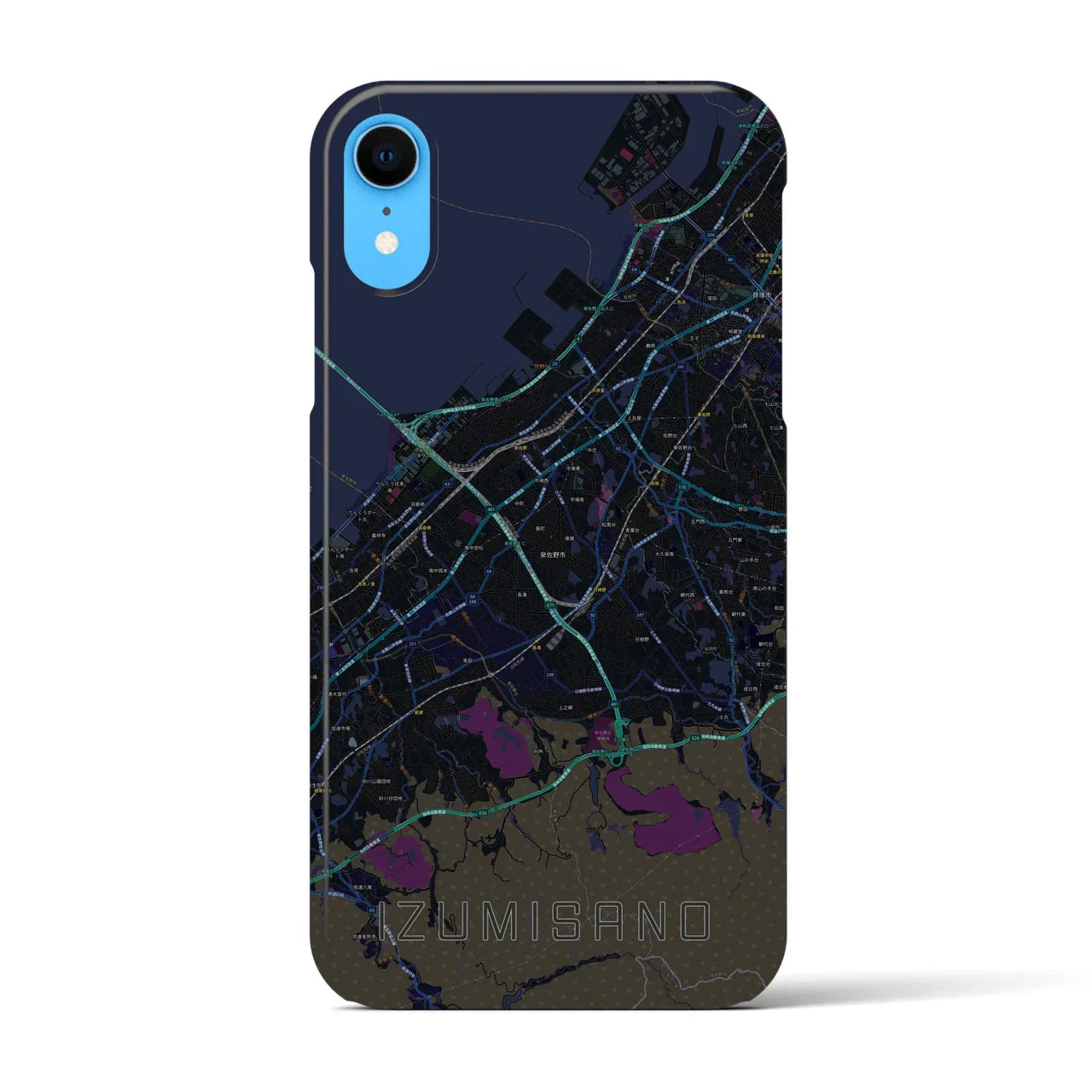 【泉佐野(大阪府)】地図柄iPhoneケース(バックカバータイプ)