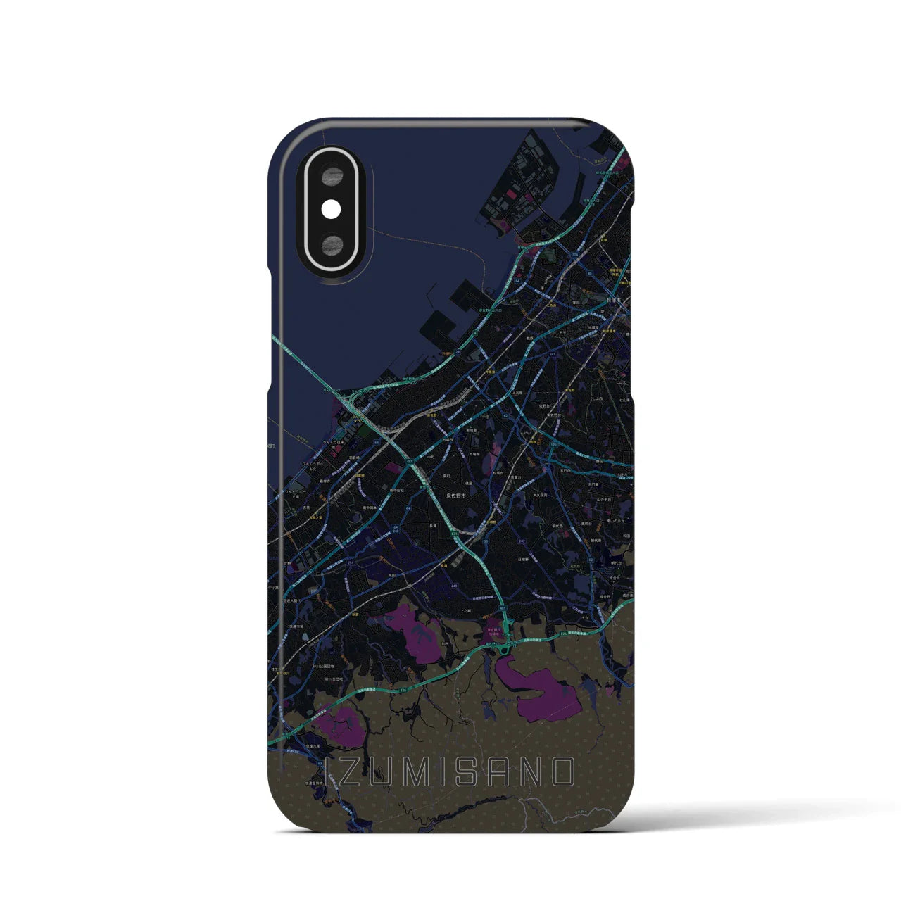 【泉佐野(大阪府)】地図柄iPhoneケース(バックカバータイプ)