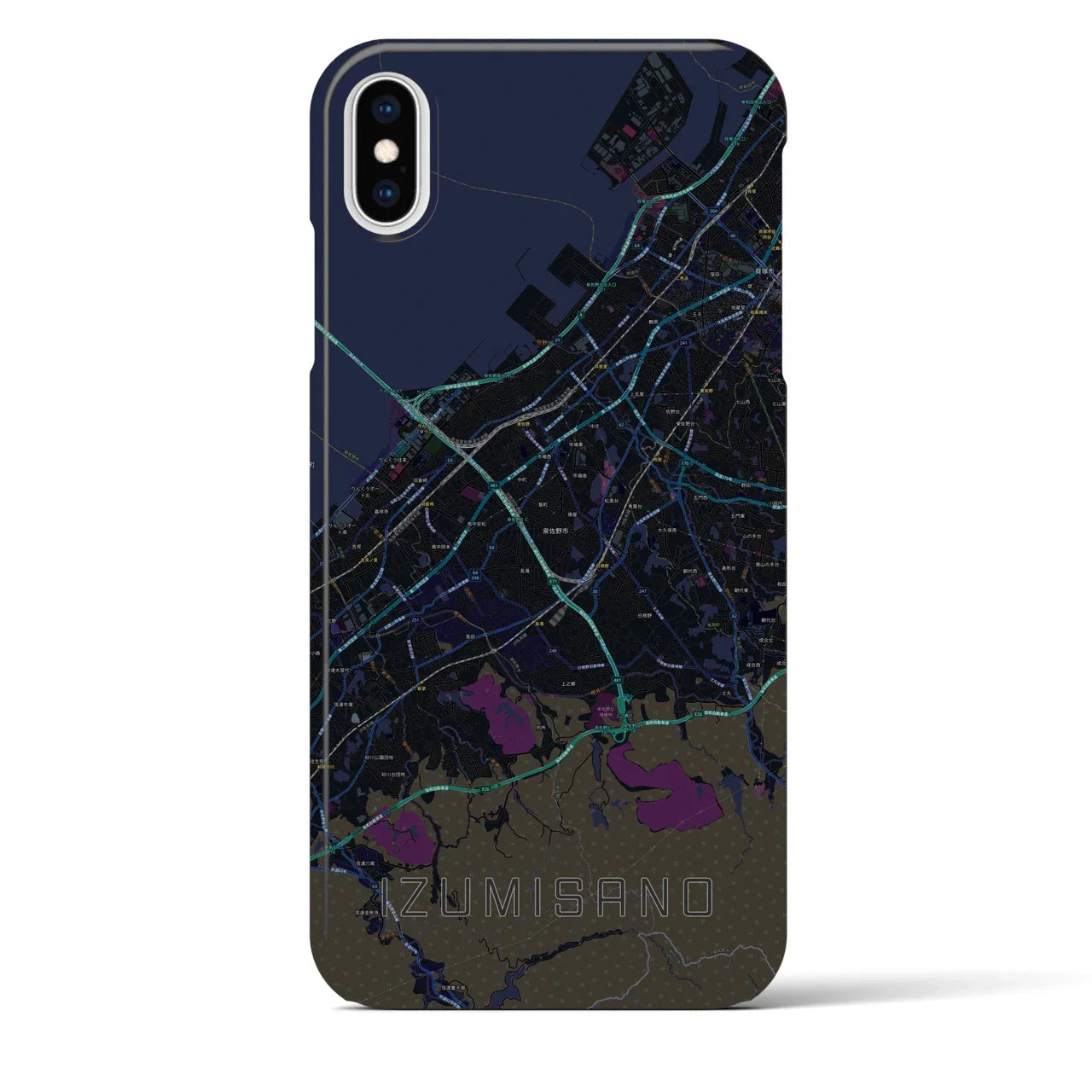 【泉佐野(大阪府)】地図柄iPhoneケース(バックカバータイプ)