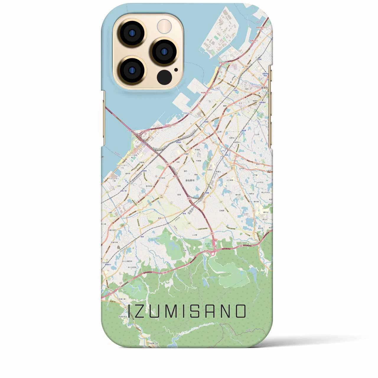 【泉佐野(大阪府)】地図柄iPhoneケース(バックカバータイプ)